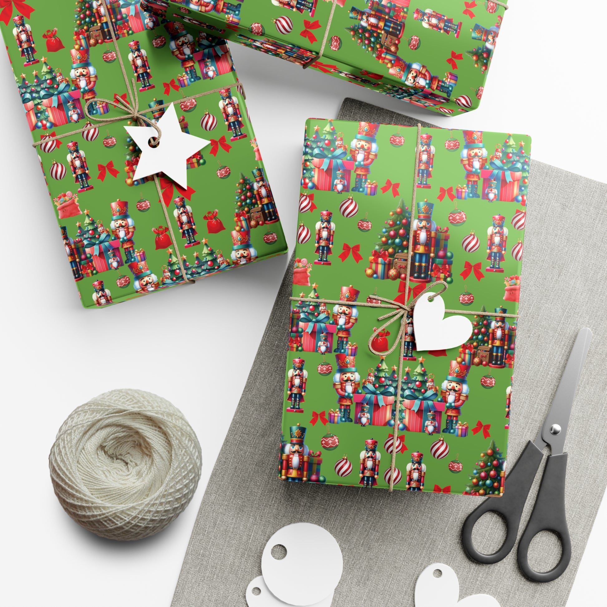 Nutcrackers Christmas Wrapping Paper | Classic Holiday Designs | Nostalgic Gift Wrap | Mid-Century Holiday Patterns | Unique Retro Christmas Decorations | Festive Retro Style Christmas - MRSBYVALLE
