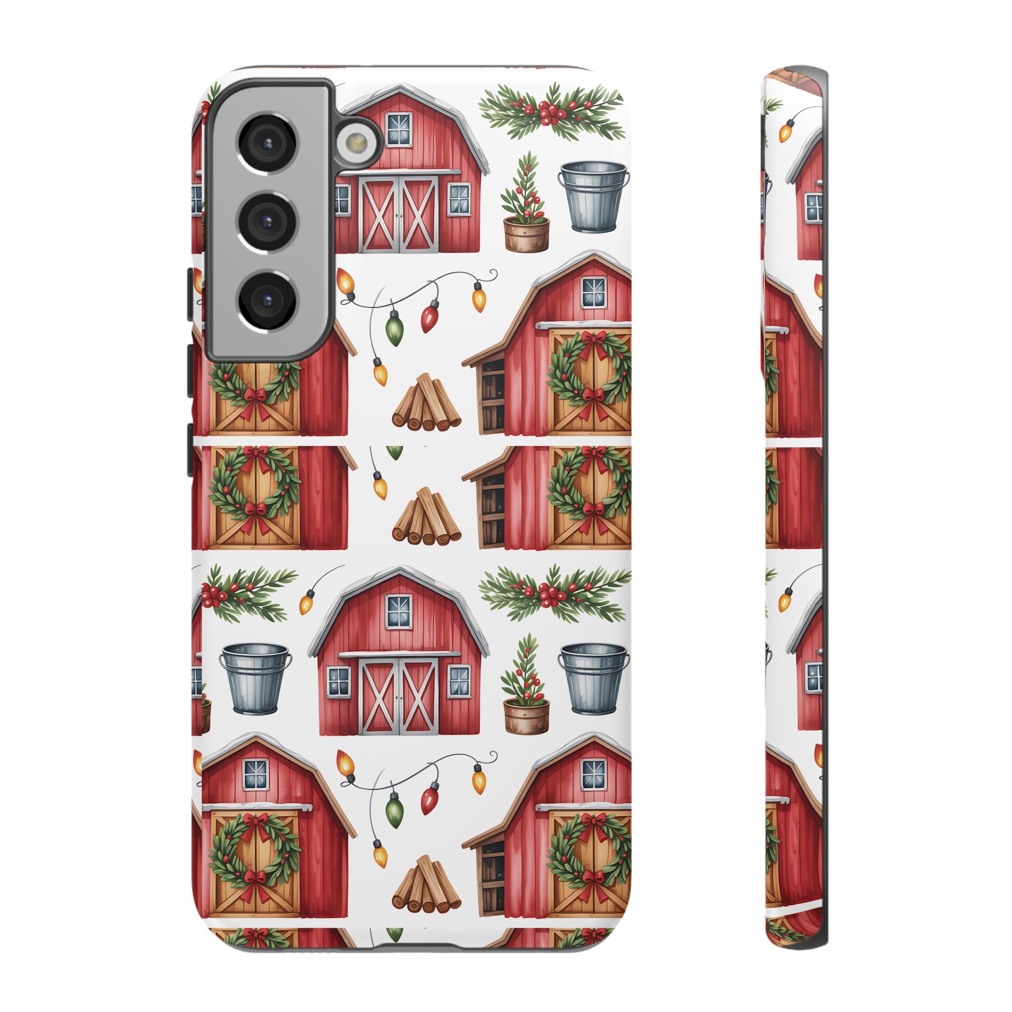 Farmhouse Christmas Design Phone Case - Stylish, Protective Cover for All Models Gift for Mom Accessory Gift for Her