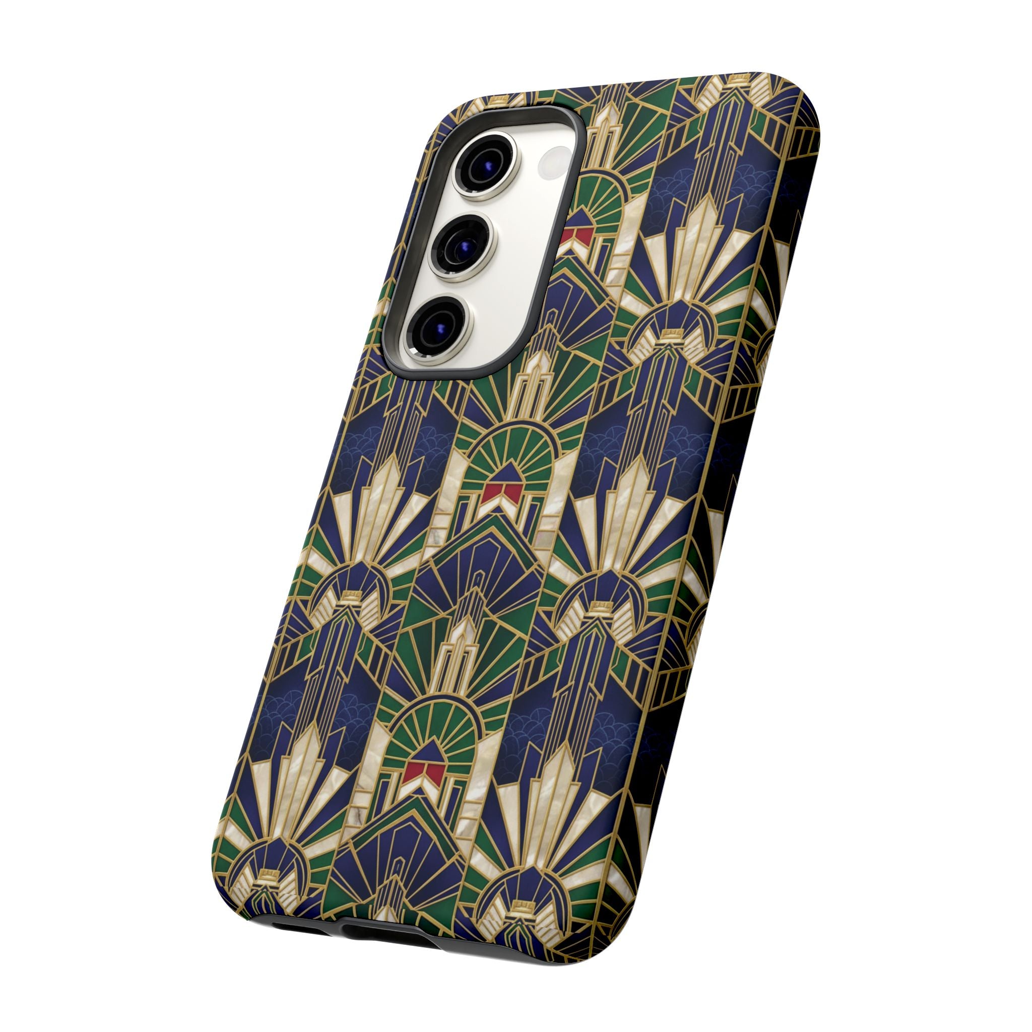 Navy & Gold Art Deco Phone Case — Imperial Art Deco Tough Case