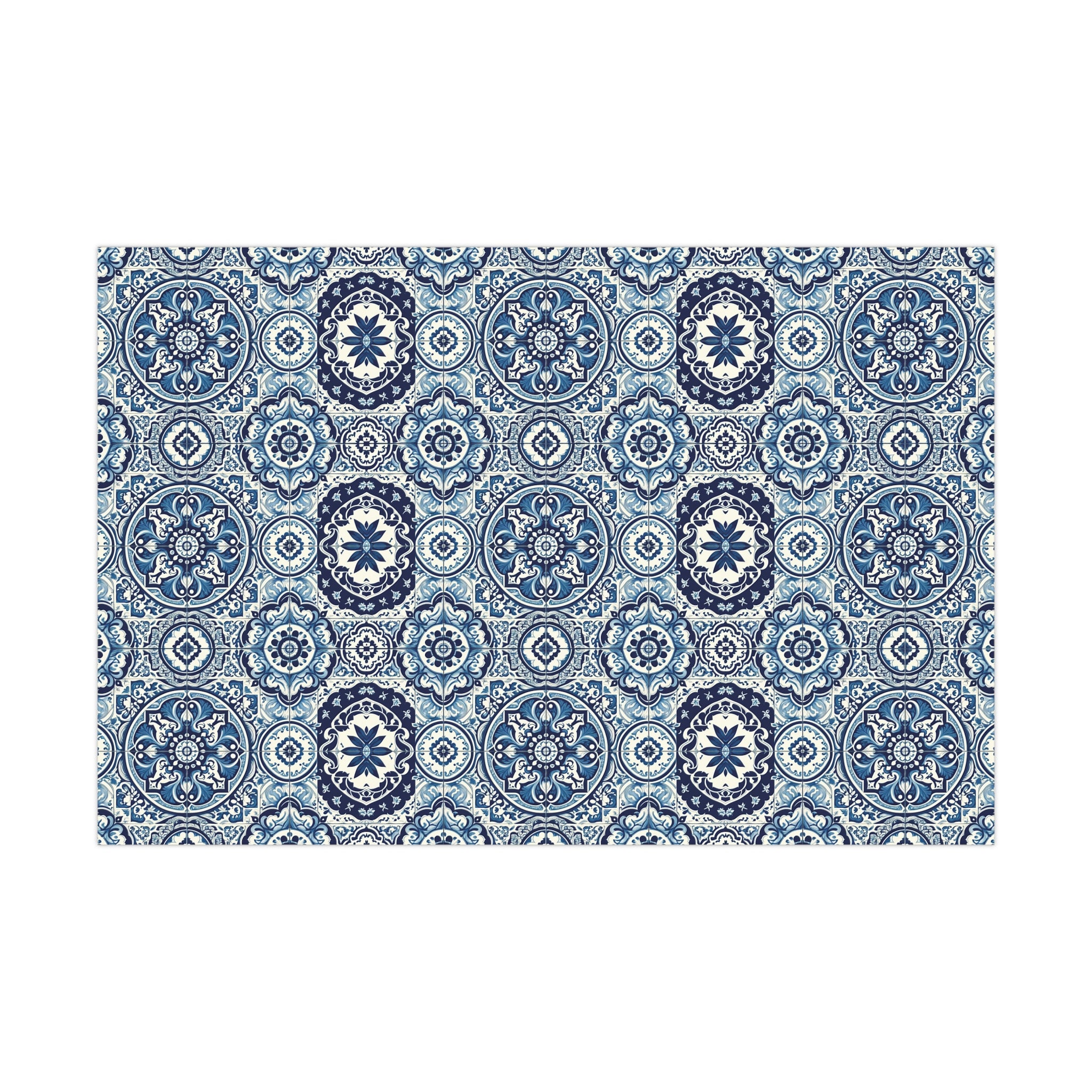 Blue Tile Design Wrapping Paper Pink Elegance Perfect for Gifts Weddings, Bridal Baby Showers, Mother's Day, Christmas All Occasion - MRSBYVALLE