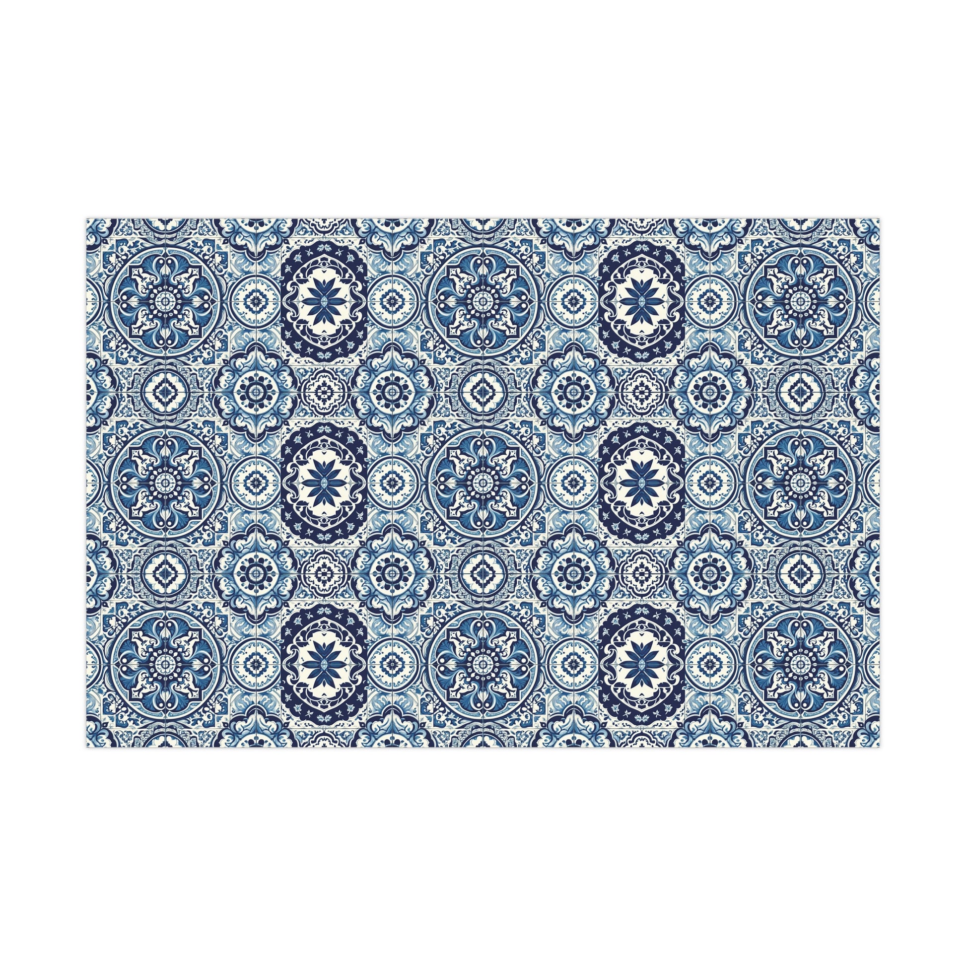Blue Tile Design Wrapping Paper Pink Elegance Perfect for Gifts Weddings, Bridal Baby Showers, Mother's Day, Christmas All Occasion - MRSBYVALLE