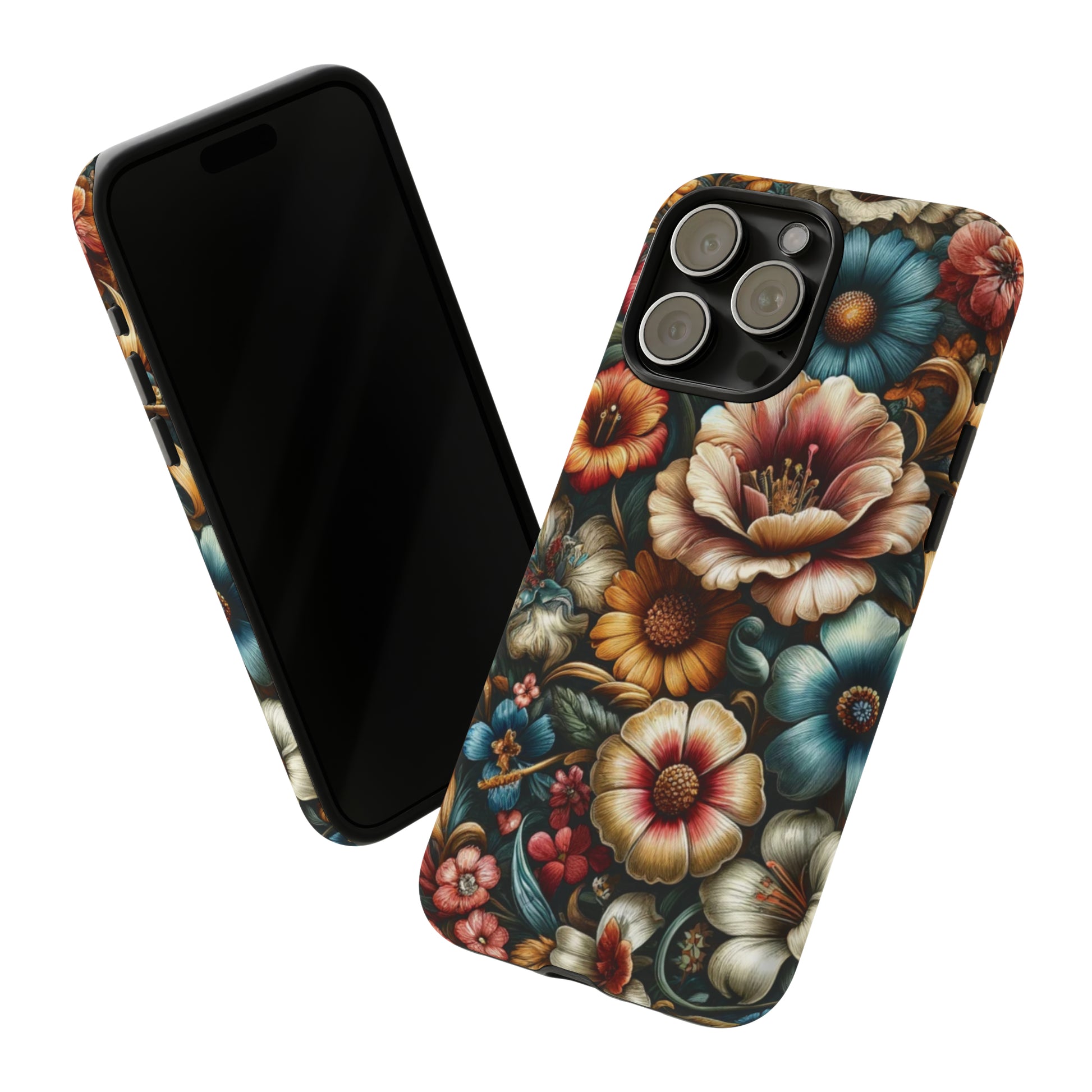 Pastel Floral Design Luxury Phone Tough Case Floral Elegant Durable Stylish for Modern Devices iPhone 15, Samsung iPhone Samsung Accessory Gift for Her.