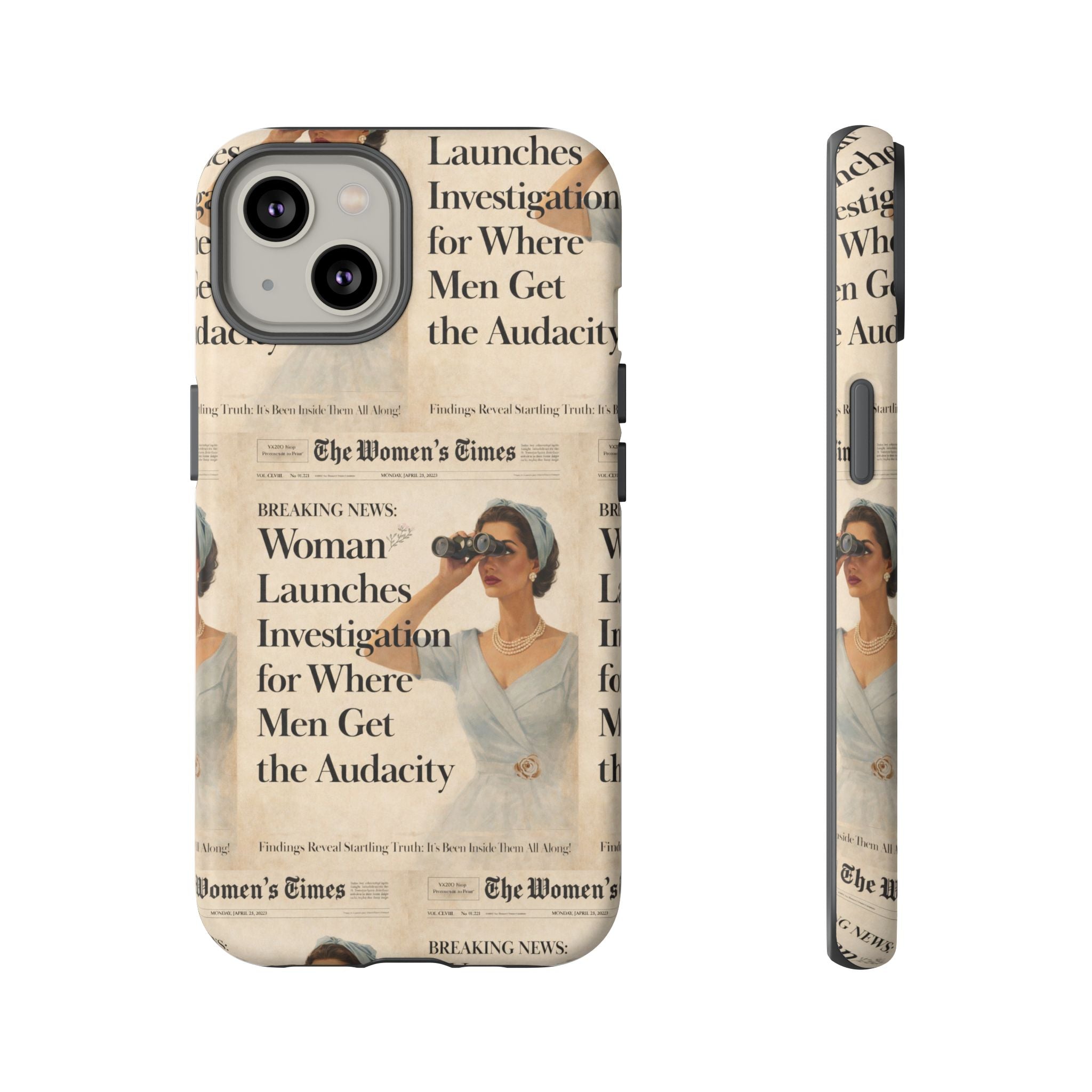 Funny Vintage Sarcastic Women Phone Case | Retro Sarcasm Text Design