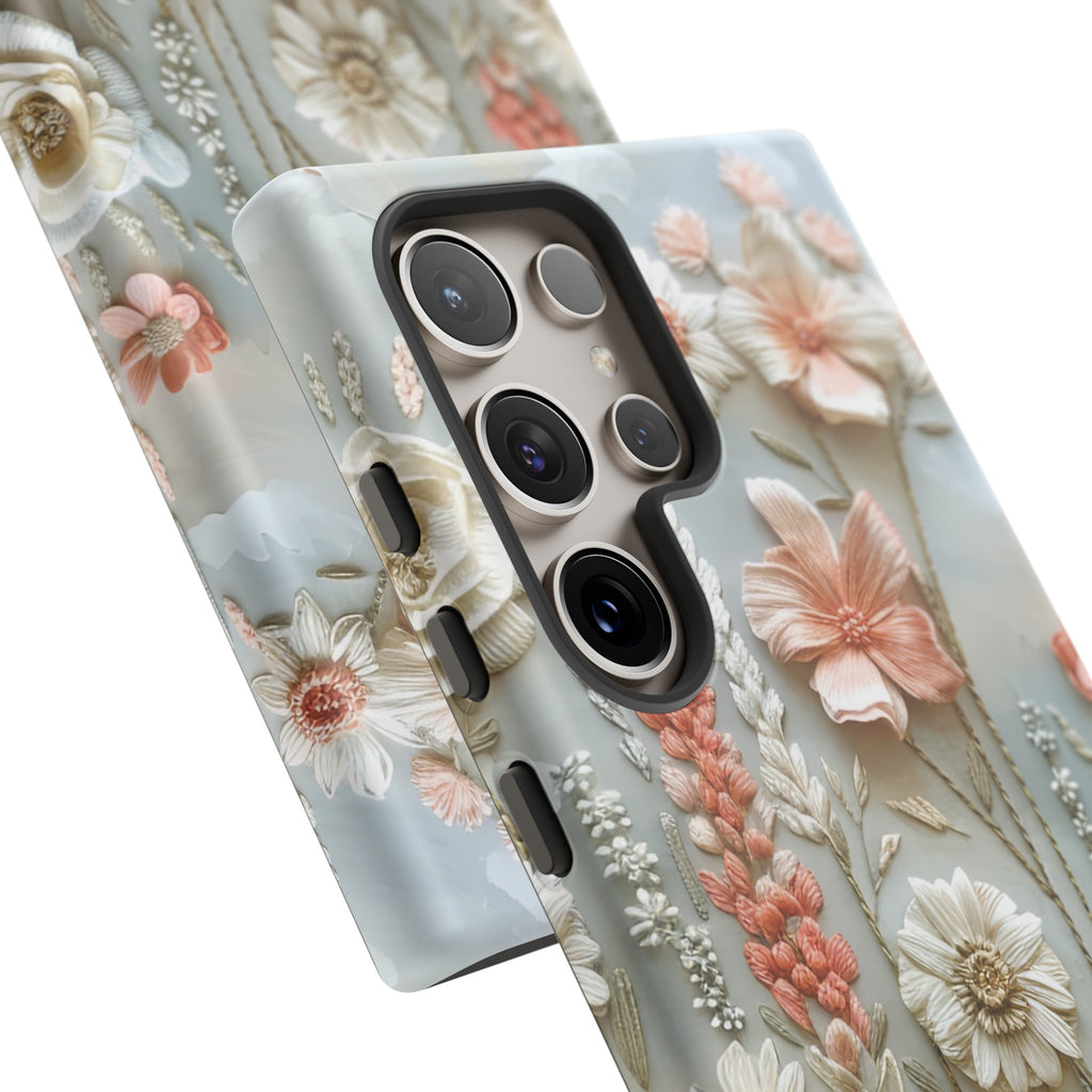 Pastel Wildflowers Protective Phone Case Gift for Her Phone 15, Samsung iPhone Samsung Gift for Her Case iPhone 15, Samsung iPhone Samsung Accessory Gift for Her