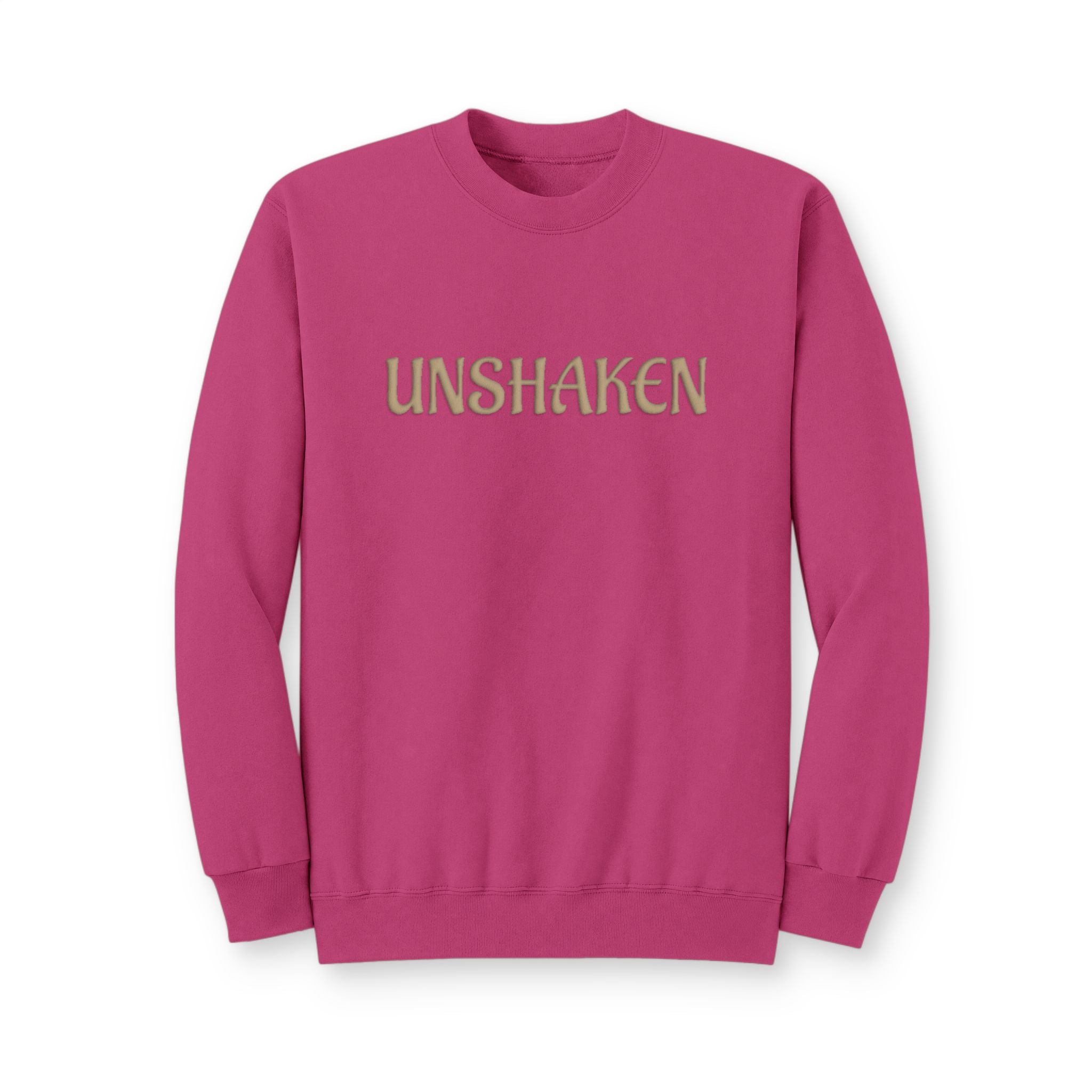 Unshaken Crewneck Sweatshirt - Minimal Inspirational Graphic Sweatshirt