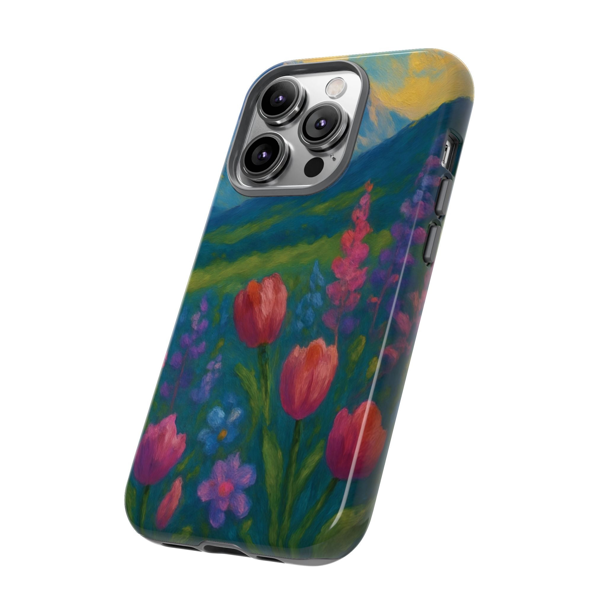 Mountains Wildflowers Phone Case | Vibrant Botanical Floral Design | Nature-Inspired Protective Cover for iPhone & Samsung | Trendy Aesthetic Gift Idea