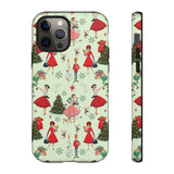 1950s Vintage Phone Case - Retro Christmas Design | Unique Holiday Protection for Your Device | Stylish & Durable Cover Gift for Her Phone 15, Samsung iPhone Samsung Accessory Gift for Her