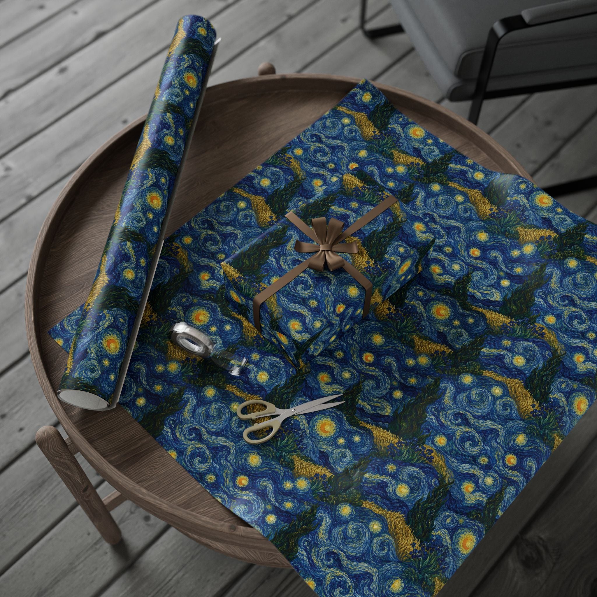 Van Gogh Illusion Wrapping Paper — Artist Birthday & Art Lover Gift Wrap