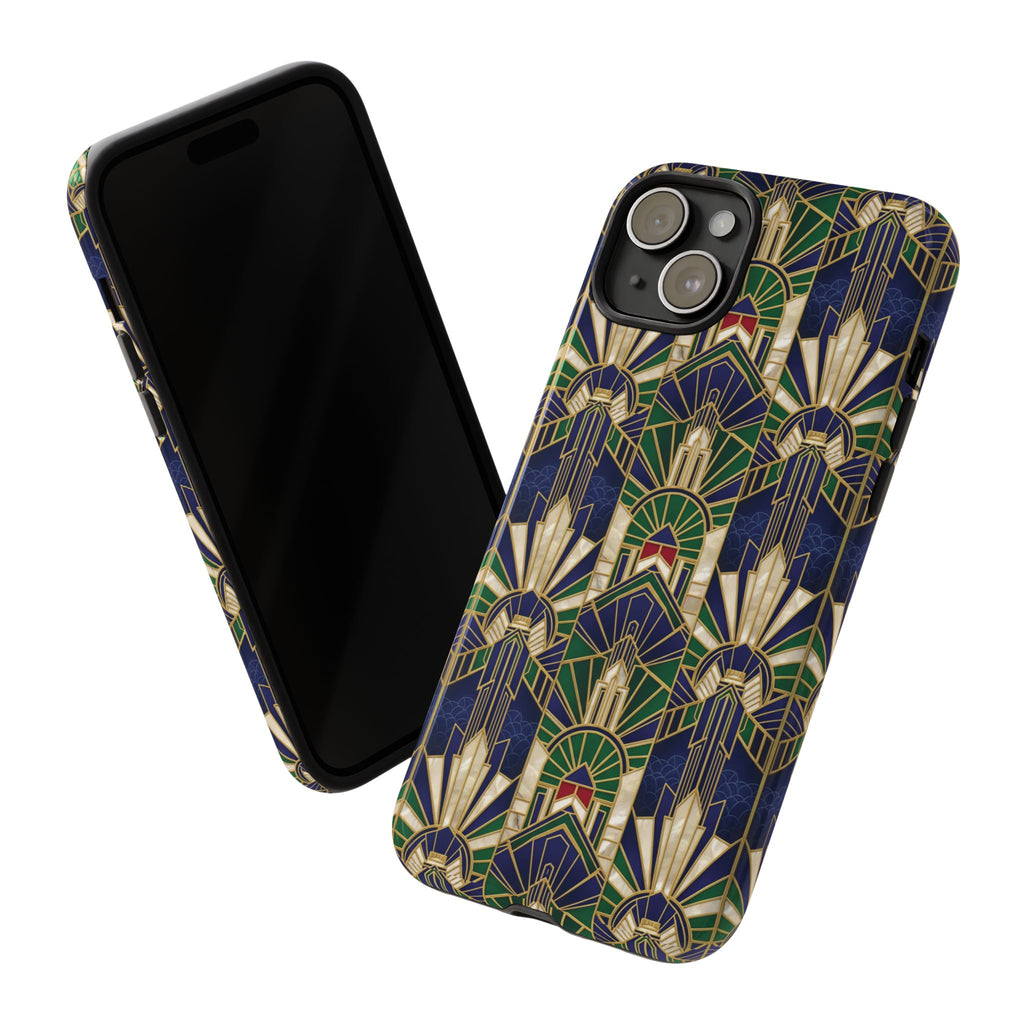 Navy & Gold Art Deco Phone Case — Imperial Art Deco Tough Case