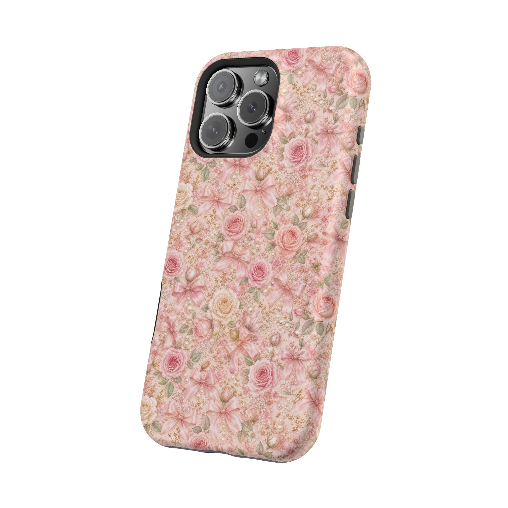 Floral Rose Pattern Magnetic Impact-Resistant Phone Case iPhone and Samsung