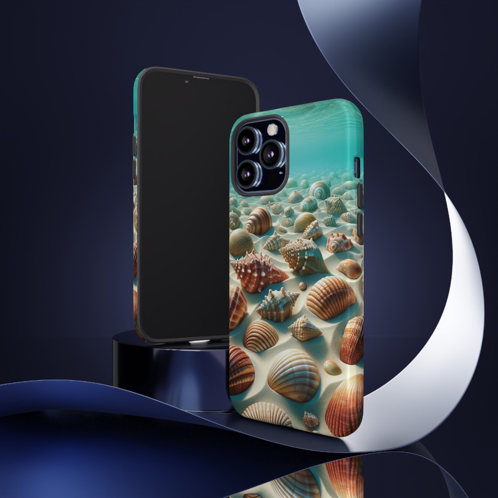 Plush Ocean Bliss Turquoise Seashell Ocean Beach View Protective Phone Case Gift for Her Phone 15, Samsung iPhone Samsung Gift for Her Case iPhone 15, Samsung iPhone Samsung Accessory Gift for Her.