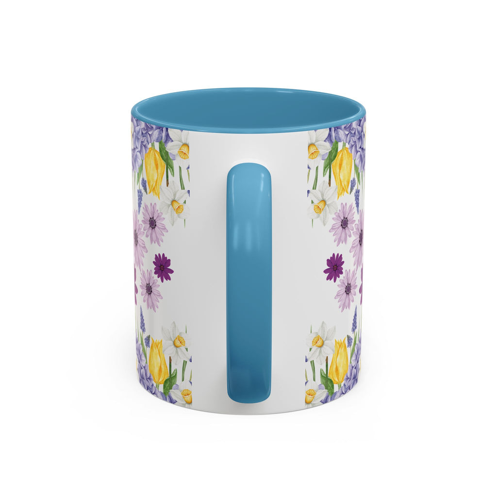 Botanical Floral Mug  Lavender & Yellow Flowers, Ceramic 11oz & 15oz Cup, Ideal Gift for Coffee Lovers, Mother's Day, or Cozy Spring Mornings