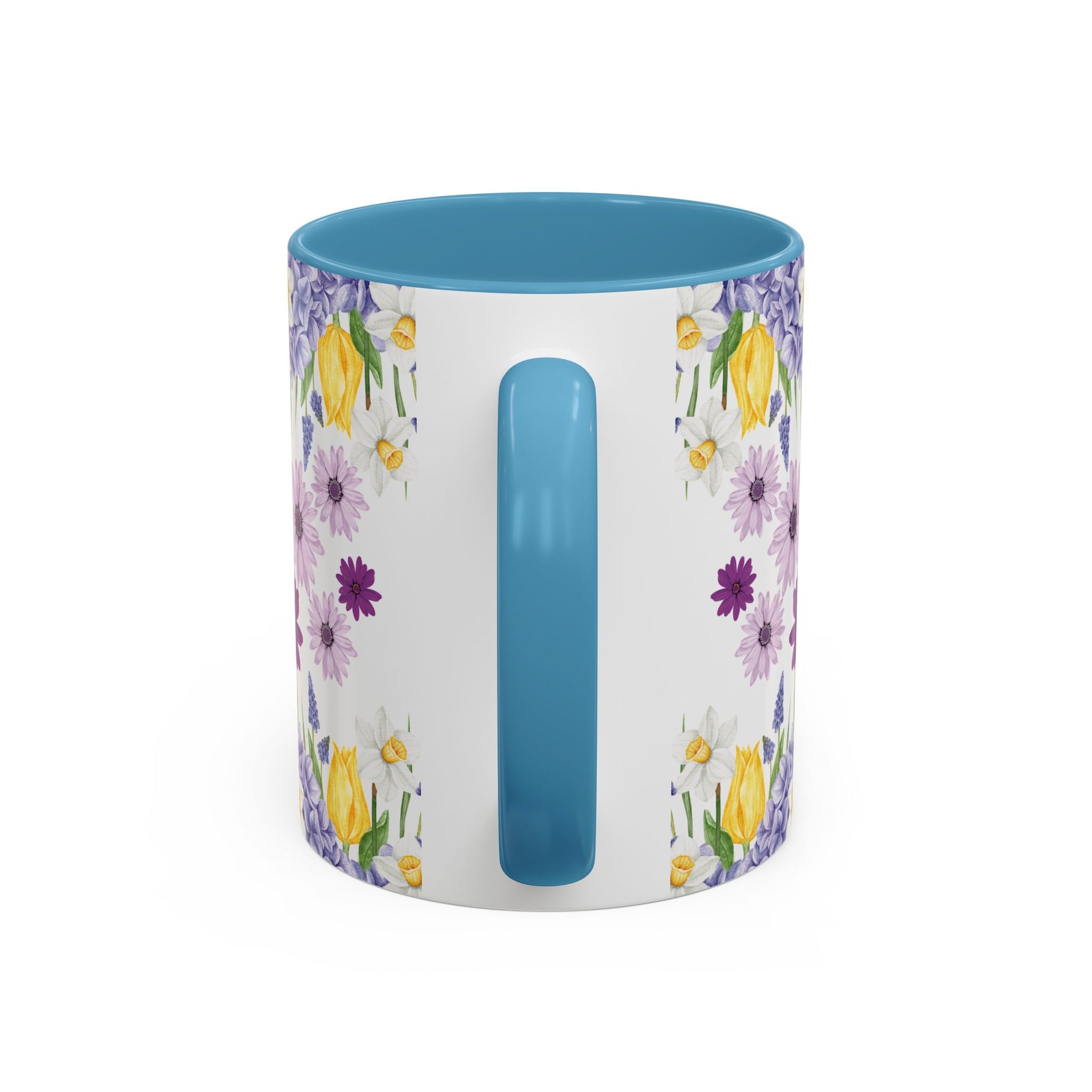 Botanical Floral Mug  Lavender & Yellow Flowers, Ceramic 11oz & 15oz Cup, Ideal Gift for Coffee Lovers, Mother's Day, or Cozy Spring Mornings