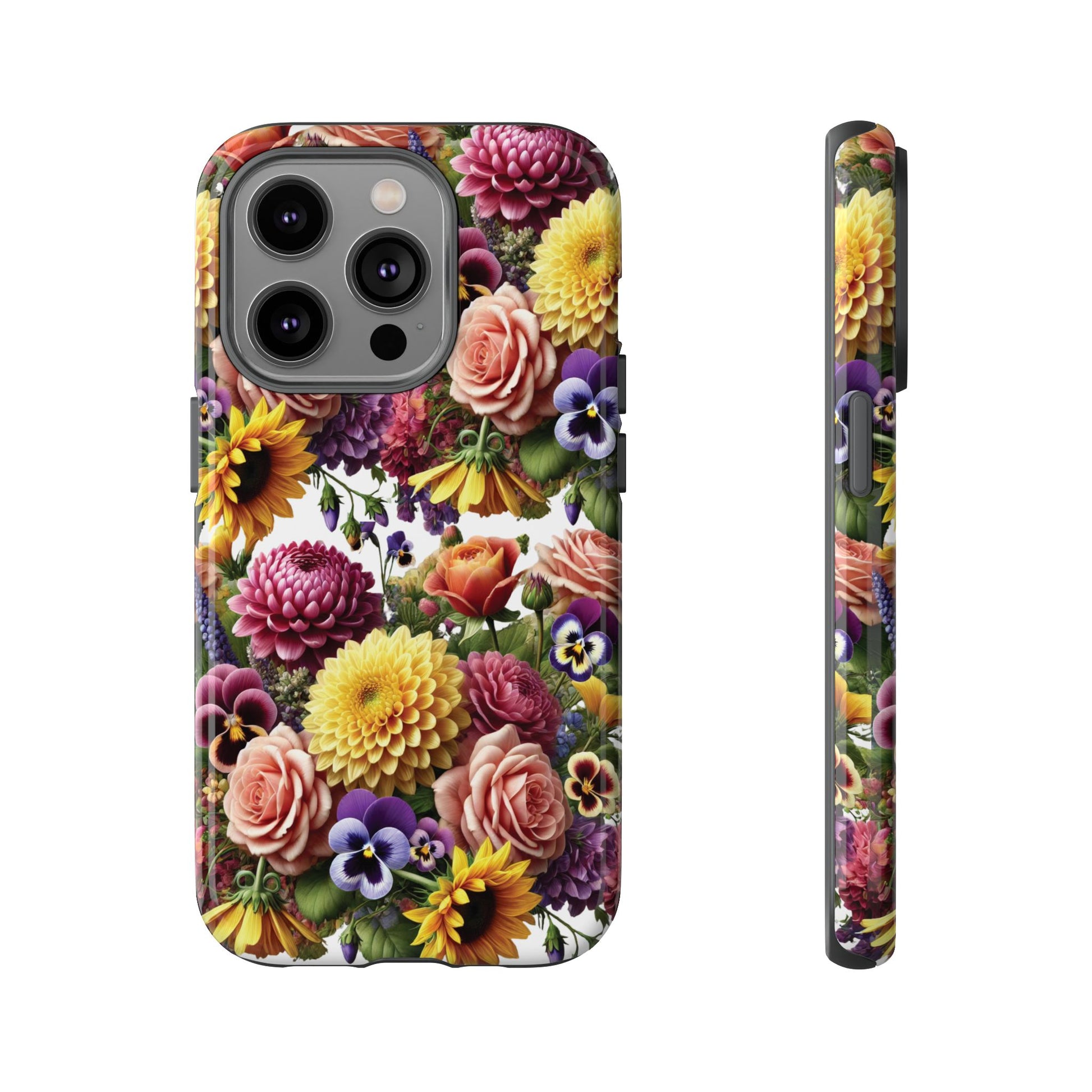 Floral Fall Phone Case for iPhone 16 15 14 13 12  21 23 Samsung, and Pixel | Stylish Protective Cover Gift for Her Perfect for Floral Lover