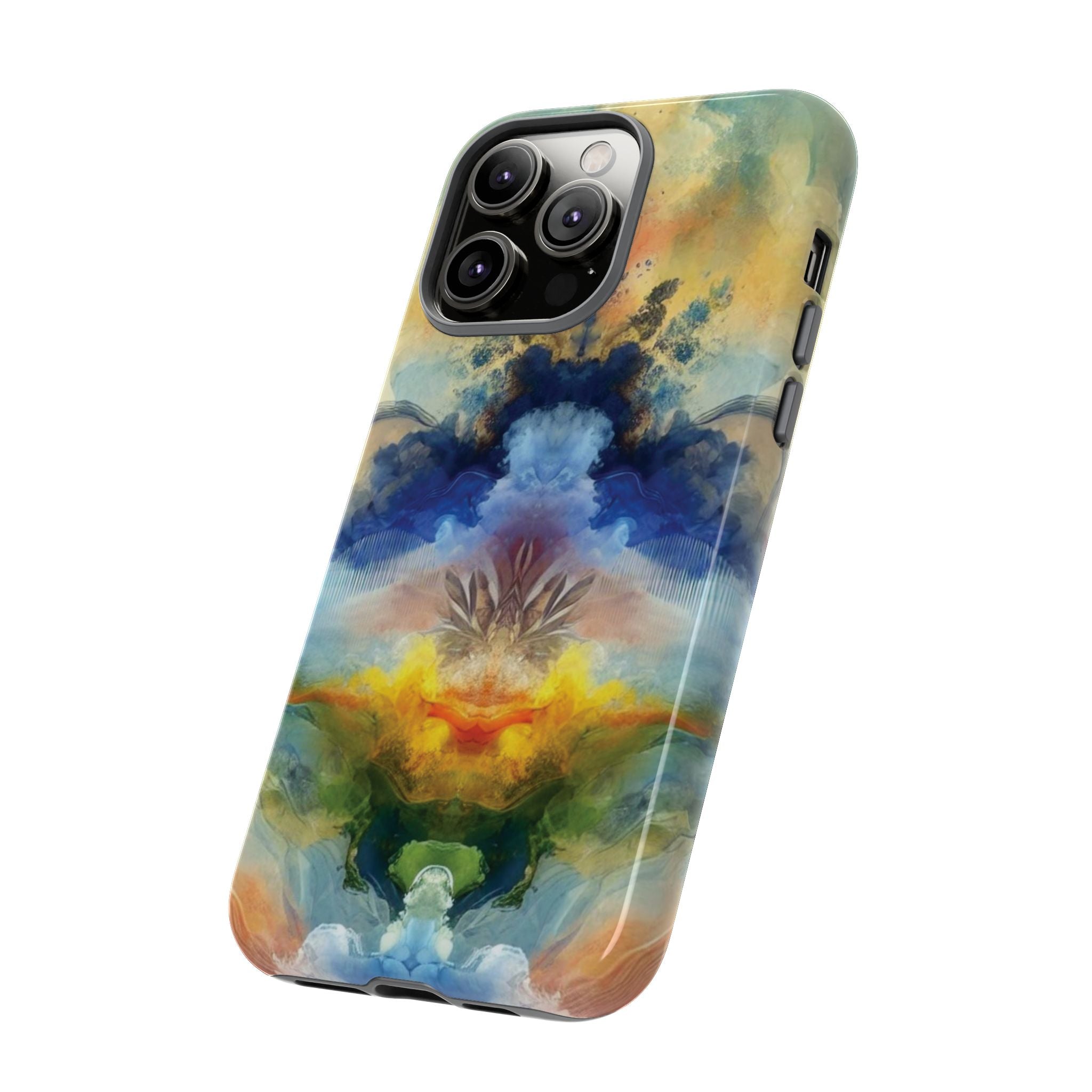 Coque de téléphone abstraite aquarelle moderne compatible avec iPhone, Samsung et plus – Protection élégante et durable avec un design artistique éclatant, cadeau parfait pour elle