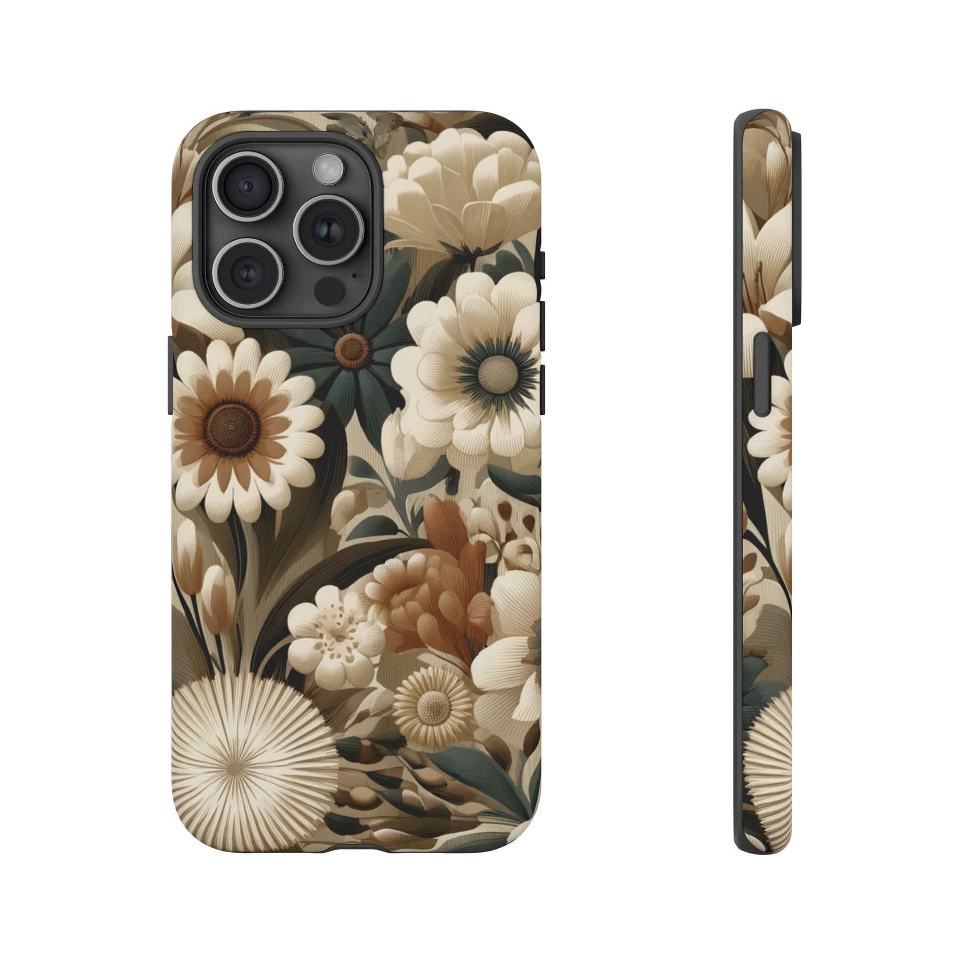 Mid-century Modern Floral Phone Case Durable for iPhone Samsung Gift iPhone 15, 14, 13 Samsung Pixel Gift for Mom Accessory Gift for Her