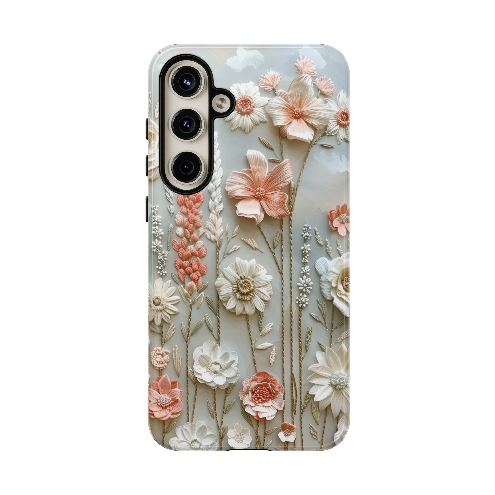 Pastel Wildflowers Protective Phone Case Gift for Her Phone 15, Samsung iPhone Samsung Gift for Her Case iPhone 15, Samsung iPhone Samsung Accessory Gift for Her