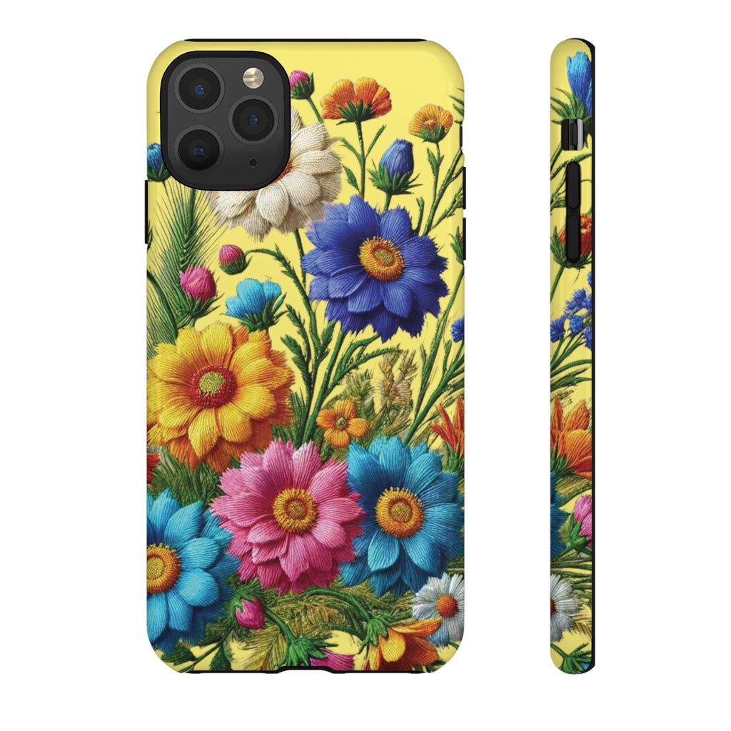 Phone Case Yellow Bright Floral Protective Phone Case Gift for Her Phone 15, Samsung iPhone Samsung  iPhone 15, Samsung iPhone Samsung Accessory Gift for Her