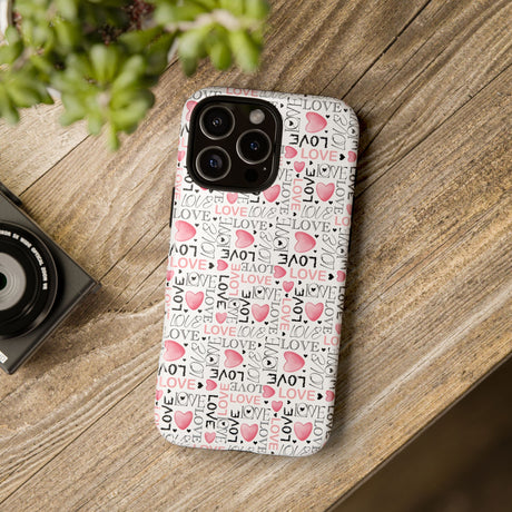 Cute Love Modern Watercolor Abstract Phone Case Compatible with iPhone, Samsung & More - Stylish, Durable Protection with Vibrant Artistic Design Perfect Gift for Her