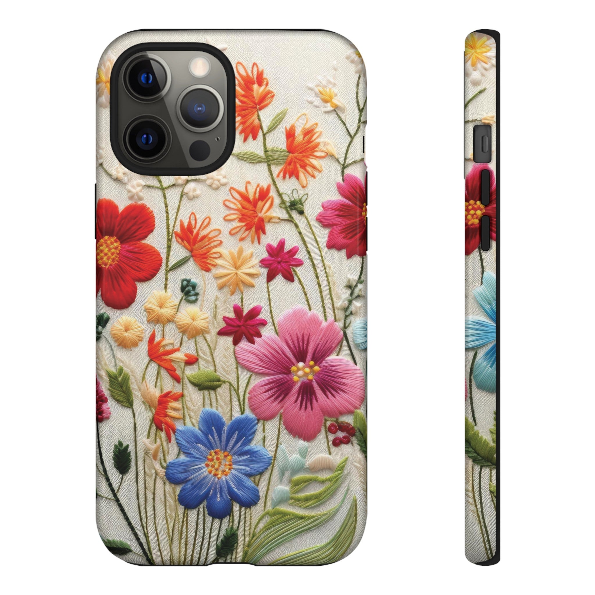 3D Floral Phone Case Elegant Faux Flower Durable for iPhone Samsung Smartphone iPhone 15, 14, 13 Samsung Gift for Mom