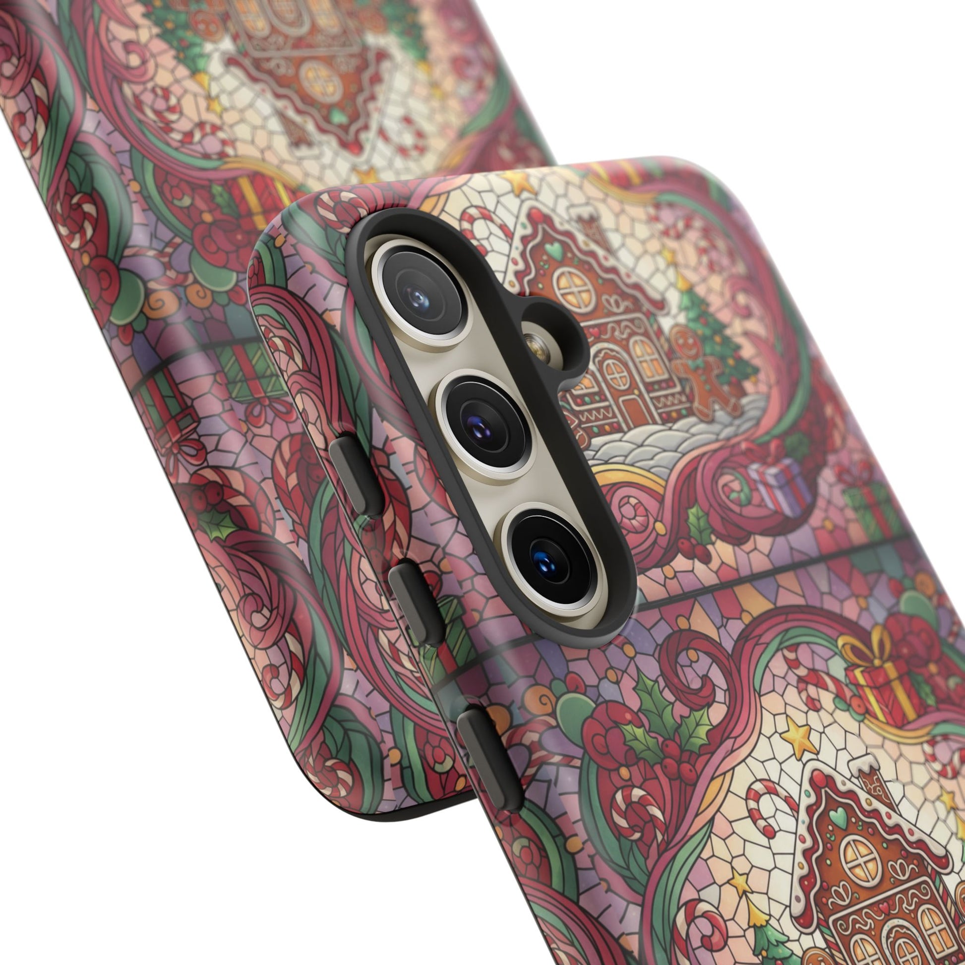 iPhone Case 17, 16  Gingerbread Stained Glass Tough Case Samsung perfect phone case