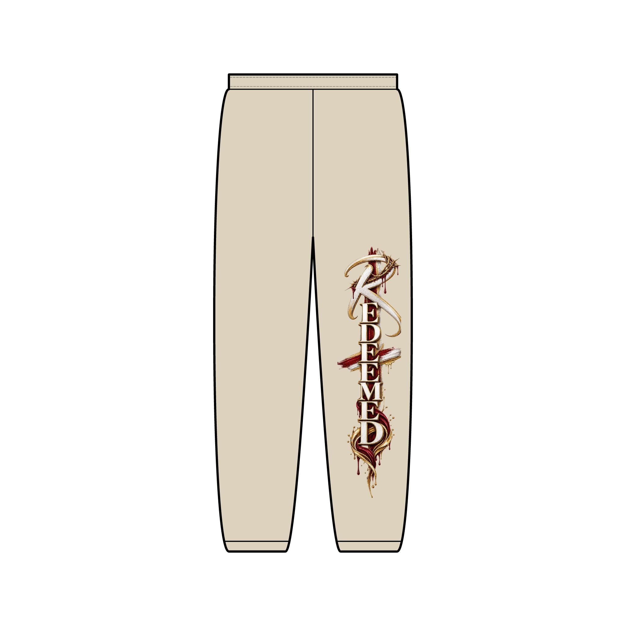 Redeemed Sweatpants — Faith-Inspired Graphic Joggers
