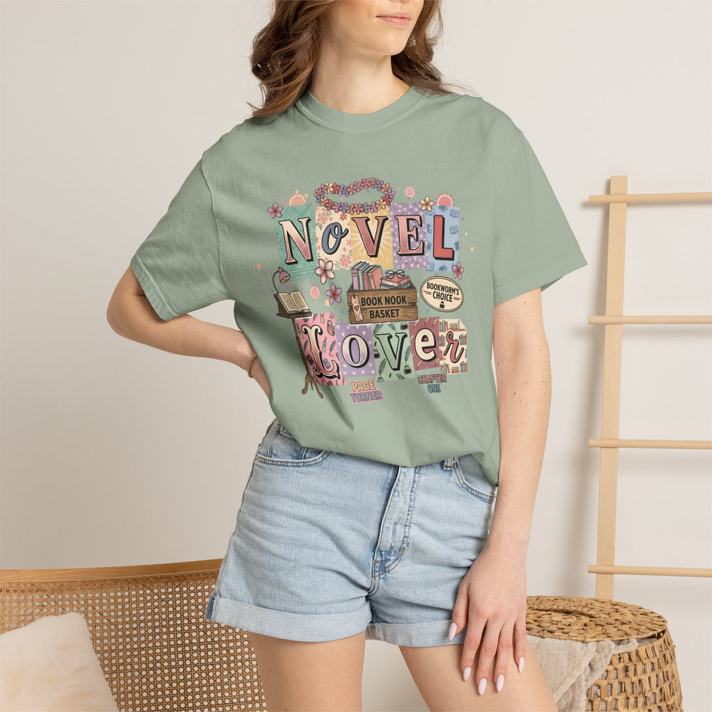 Novel Lover Reader T-Shirt — Book Lover Tee for Her Romantic