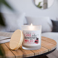 Romanticizes Her Life Candle — Frosted Glass 11oz ("Just a Girl Who Romanticizes her Life One Book at a Time")