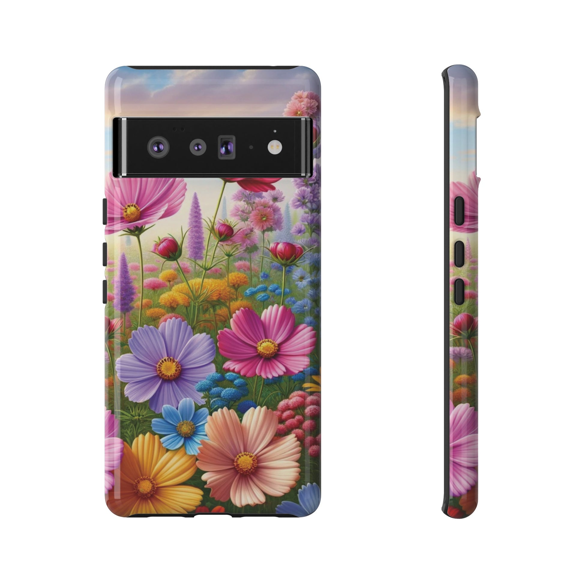 Bright Floral Phone Case Durable for iPhone Samsung Gift iPhone 15, 14, 13 Samsung Pixel Gift for Mom Accessory Gift for Her