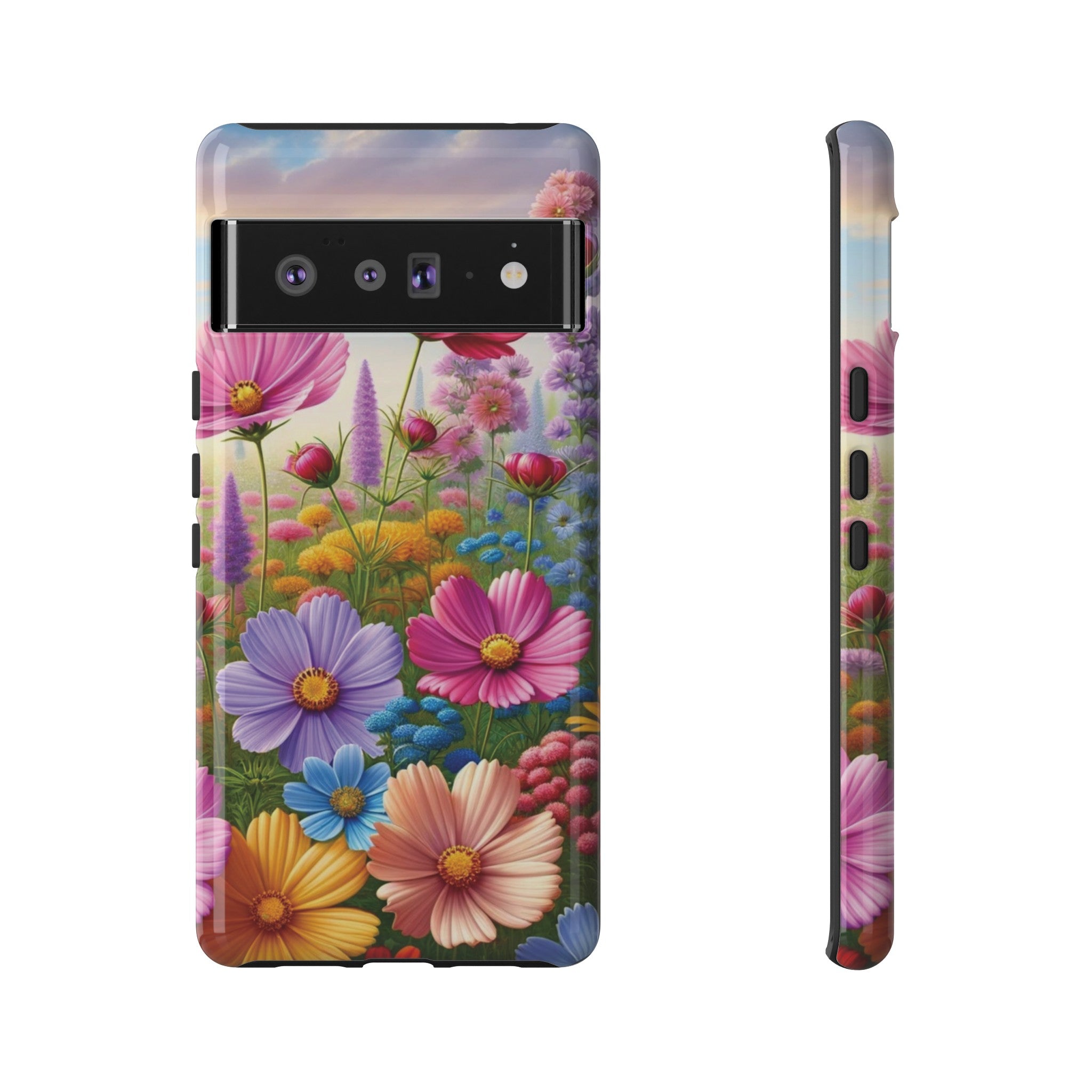 Bright Floral Phone Case Durable for iPhone Samsung Gift iPhone 15, 14, 13 Samsung Pixel Gift for Mom Accessory Gift for Her