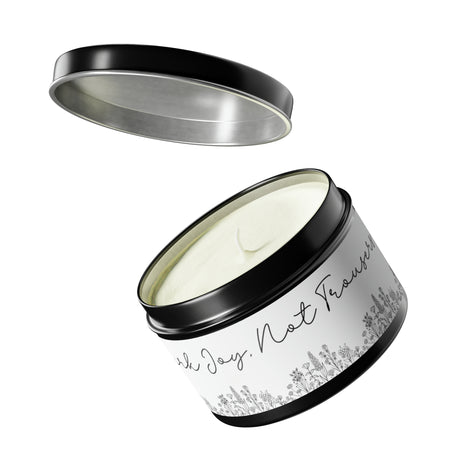 New House Bloom & Glow Elegant Floral Aromas in 4oz/8oz Tin Candles Essence of Nature Collection Unveil Serenity Romance with Exquisite Botanical Scents. Pure Harmony & Grace..