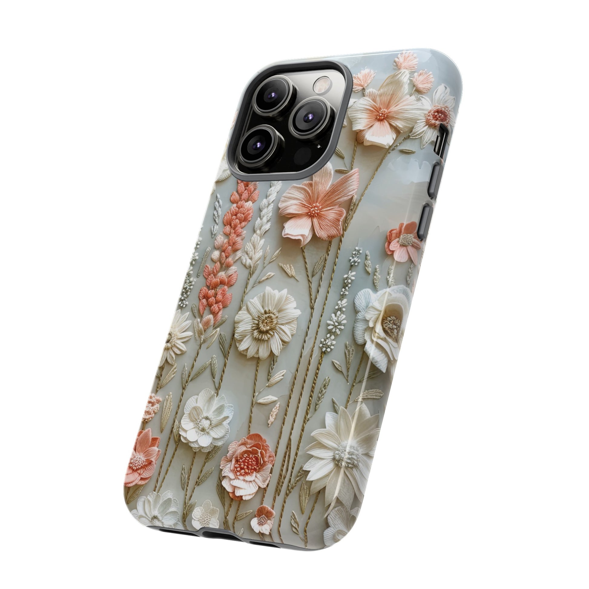 Pastel Wildflowers Protective Phone Case Gift for Her Phone 15, Samsung iPhone Samsung Gift for Her Case iPhone 15, Samsung iPhone Samsung Accessory Gift for Her