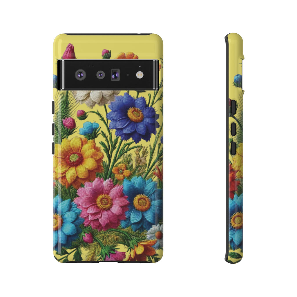 Phone Case Yellow Bright Floral Protective Phone Case Gift for Her Phone 15, Samsung iPhone Samsung  iPhone 15, Samsung iPhone Samsung Accessory Gift for Her