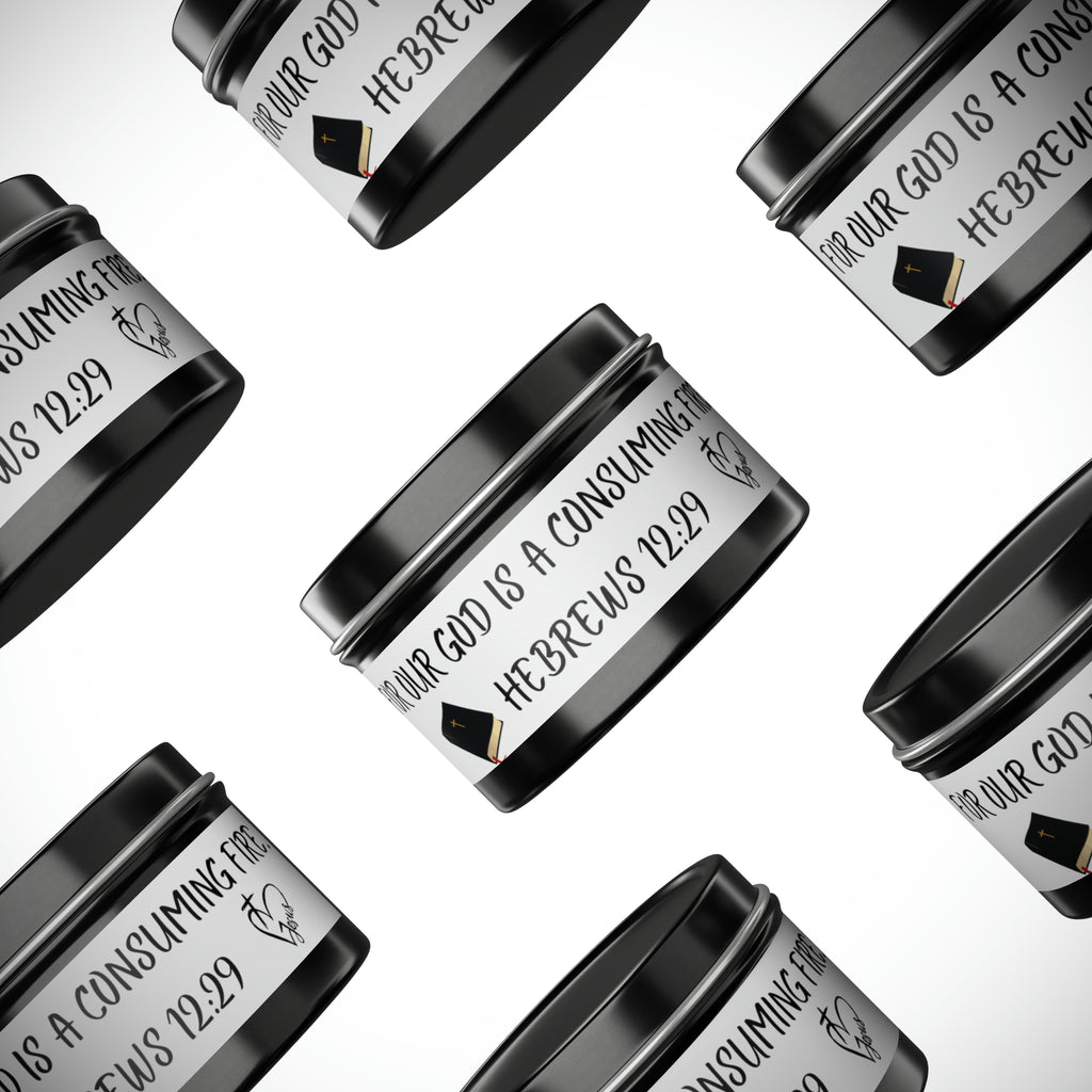 New House Sacred Light Divine Verse Tin Candles Embrace Peace with 4oz/8oz Coconut Soy Wax, Hand-Poured in USA. Lead-Free Wick, 20-40hr Burn. Evergreen, Vanilla, More. Spiritual Ambiance Awaits. Grace.