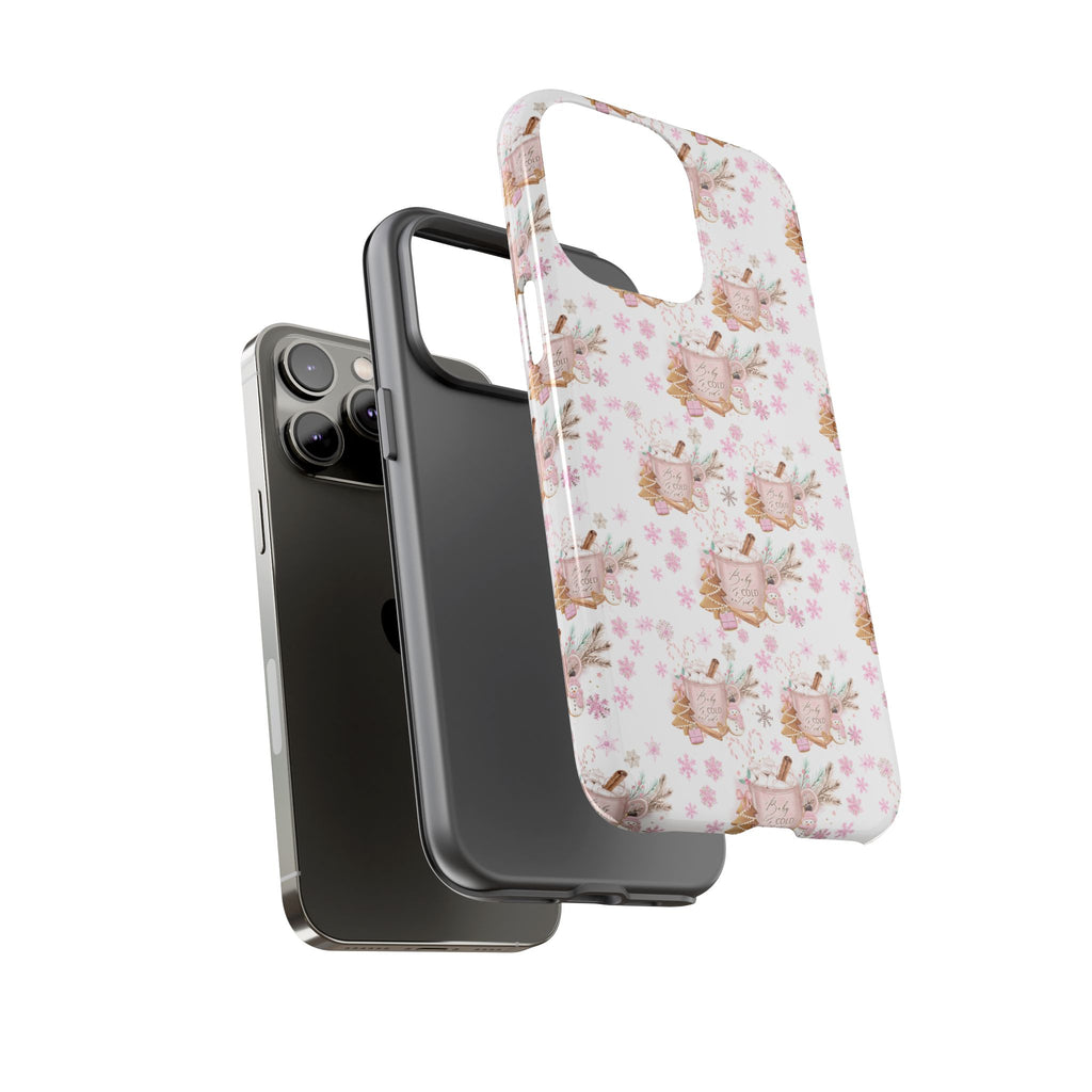 Baby it's Cold Outside Pink and White Phone Case Unique Holiday Protection for Your Device | Stylish & Durable Cover Gift for Her Phone 15, Samsung iPhone Samsung Accessory Gift for Her