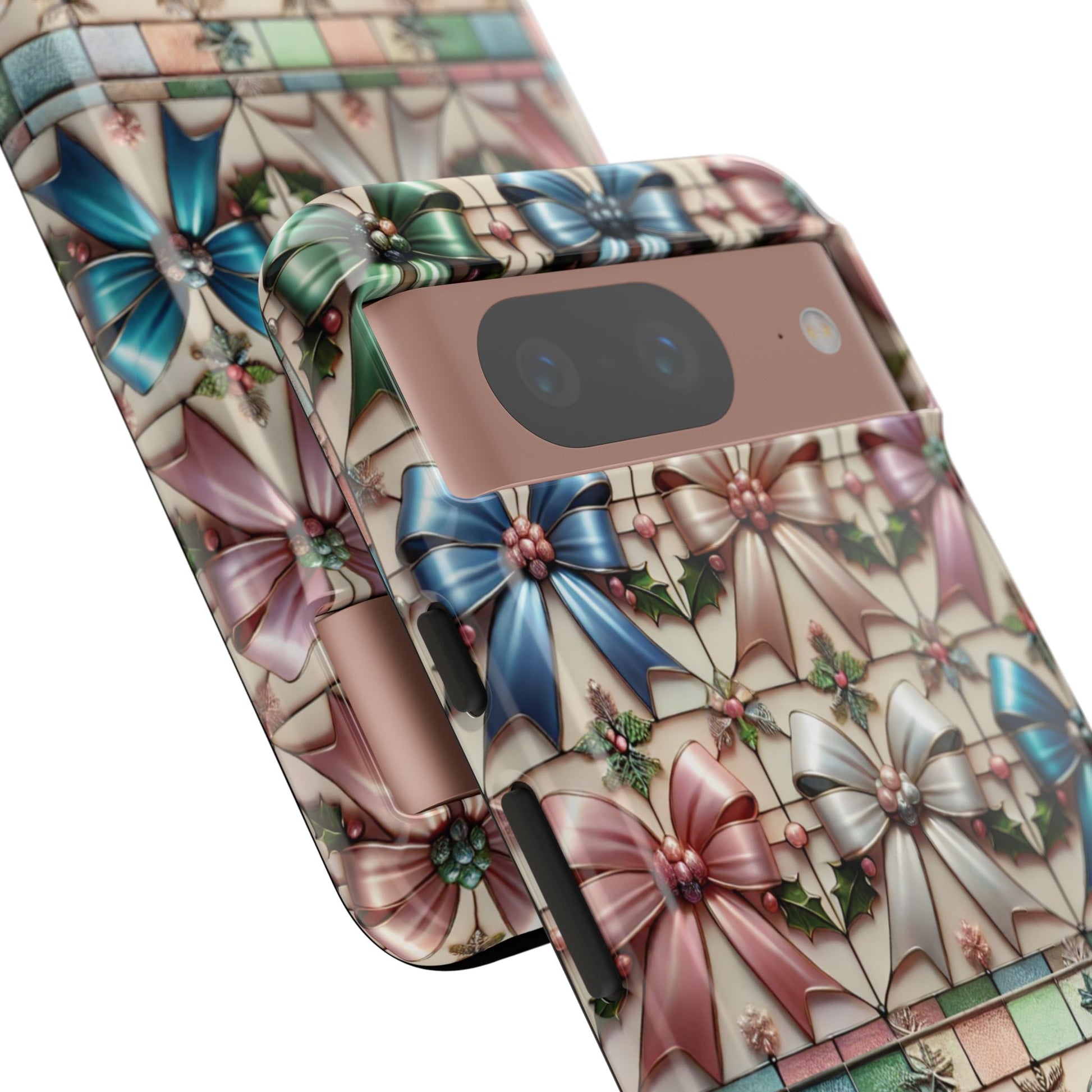 Coquette Bows Pastel Phone Case for iPhone 17 ,  15 14 13 12  21 23 Samsung, and Pixel | Stylish Protective Cover Gift for Her Perfect for Floral Lover