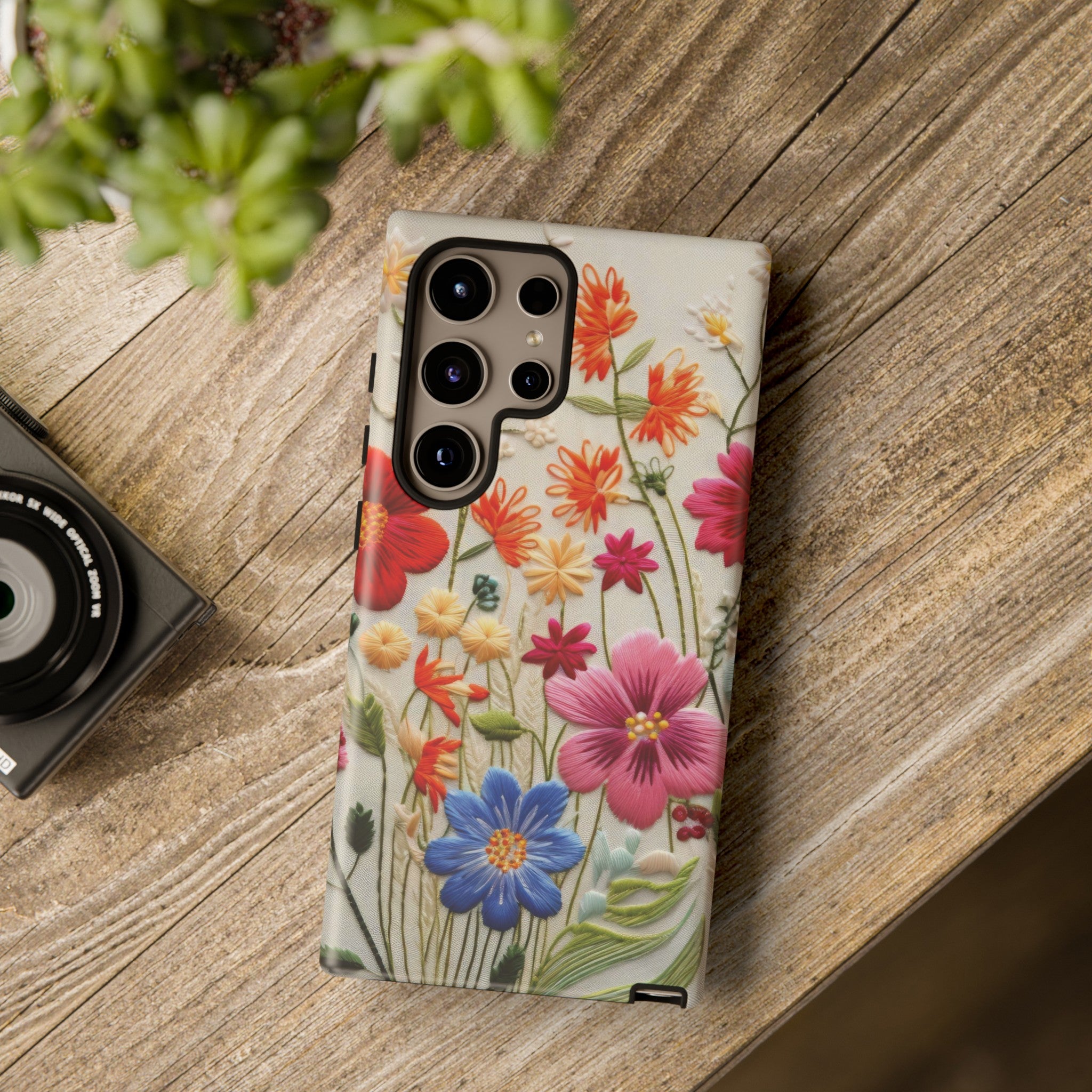 3D Floral Phone Case Elegant Faux Flower Durable for iPhone Samsung Smartphone iPhone 15, 14, 13 Samsung Gift for Mom