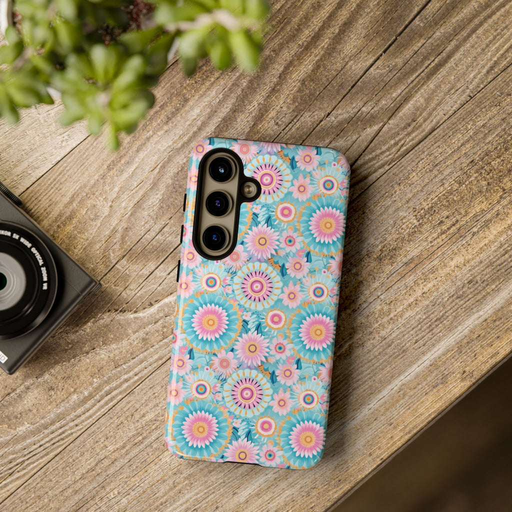Coque de téléphone abstraite aquarelle bohème moderne compatible avec iPhone, Samsung et plus - Protection élégante et durable avec un design artistique vibrant, cadeau parfait pour elle
