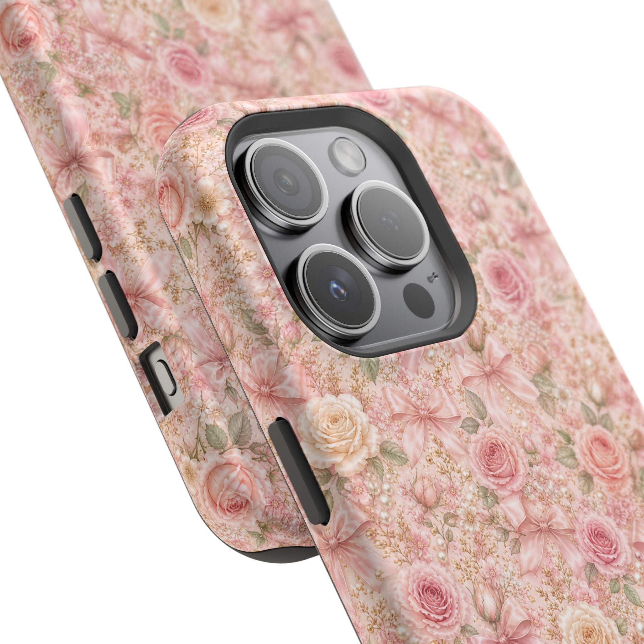 Floral Rose Pattern Magnetic Impact-Resistant Phone Case iPhone and Samsung