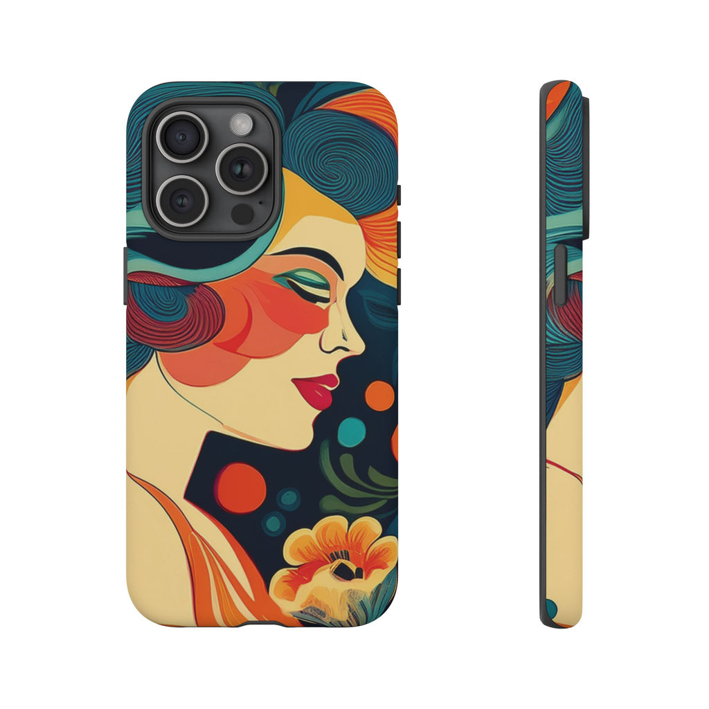 Coque de Téléphone Esthétique Années 50 Rétro Design d'Inspiration Vintage aux Couleurs Pastel Housse Style Mid-Century pour Modèles iPhone et Samsung Galaxy