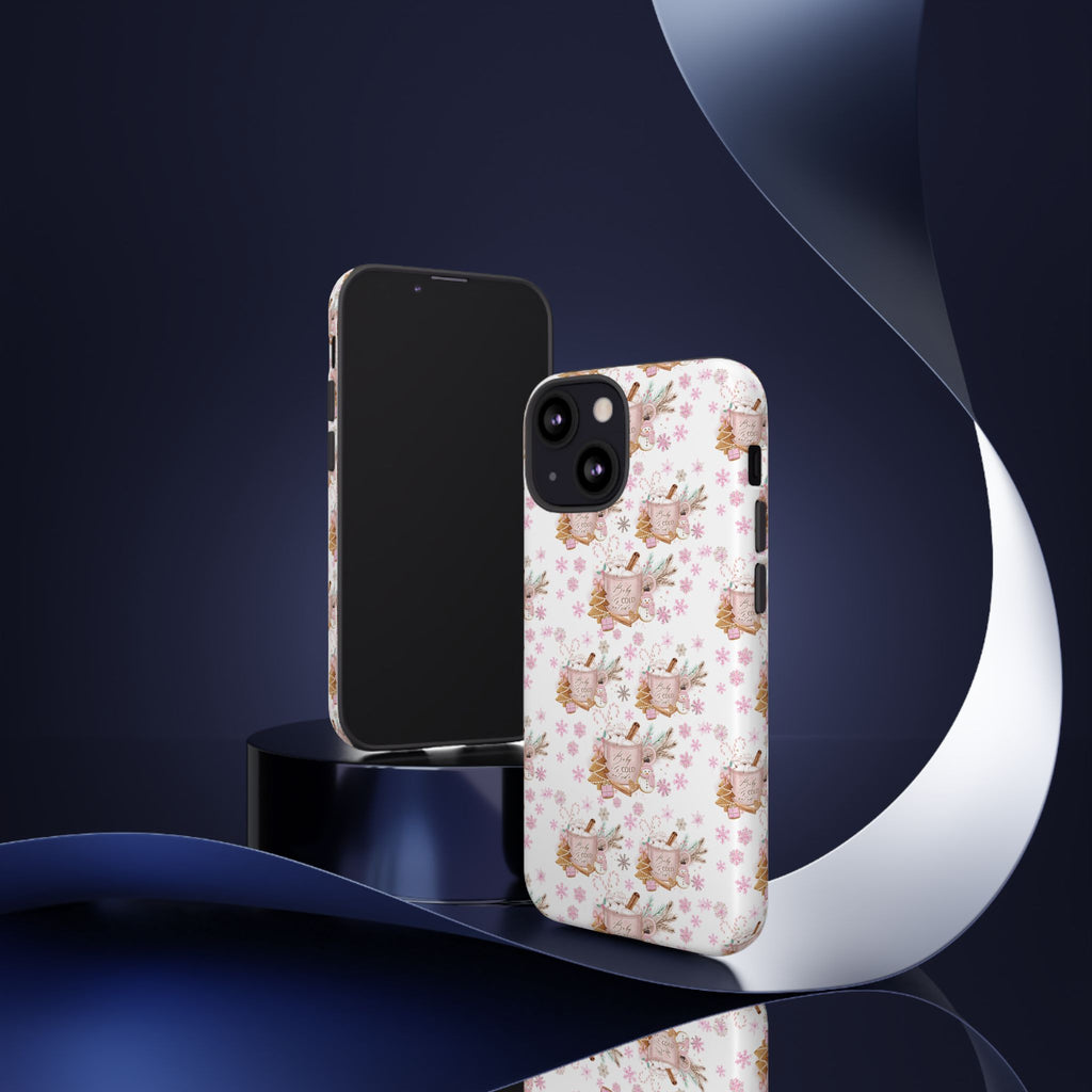 Baby it's Cold Outside Pink and White Phone Case Unique Holiday Protection for Your Device | Stylish & Durable Cover Gift for Her Phone 15, Samsung iPhone Samsung Accessory Gift for Her