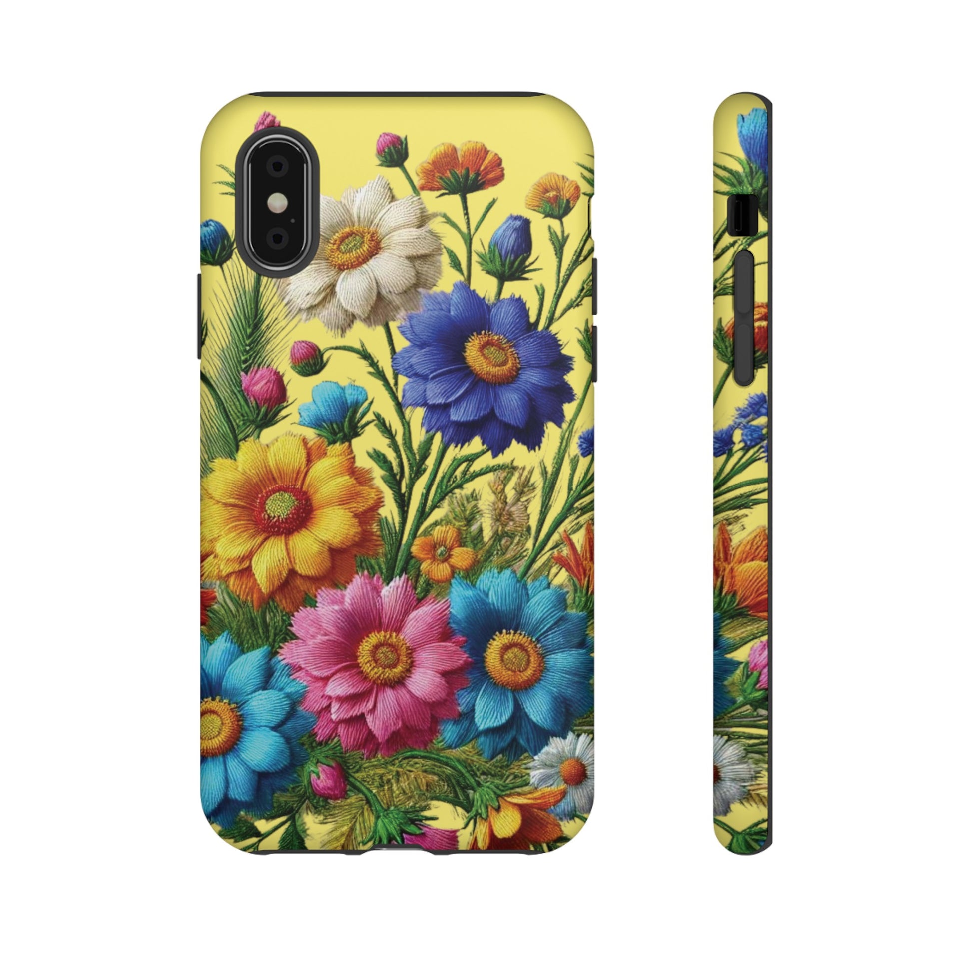 Phone Case Yellow Bright Floral Protective Phone Case Gift for Her Phone 15, Samsung iPhone Samsung  iPhone 15, Samsung iPhone Samsung Accessory Gift for Her