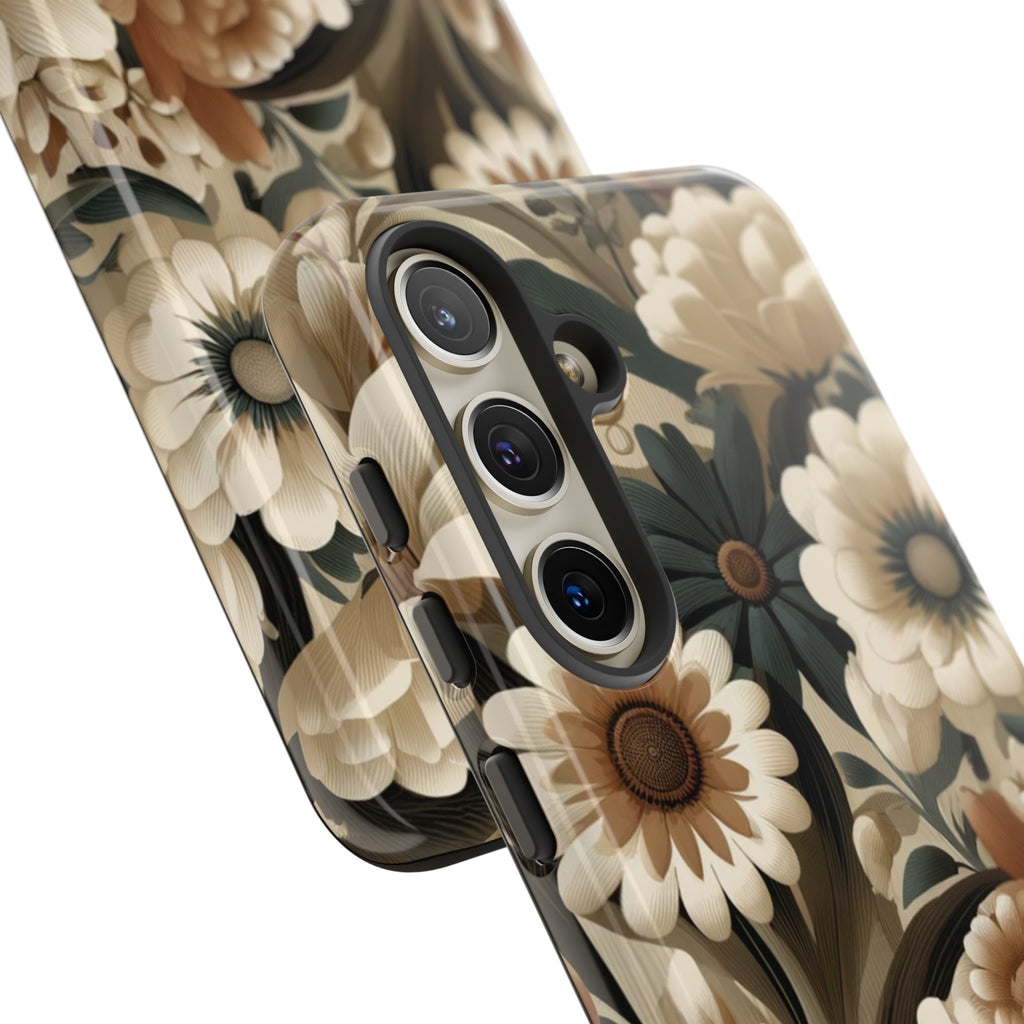 Mid-century Modern Floral Phone Case Durable for iPhone Samsung Gift iPhone 15, 14, 13 Samsung Pixel Gift for Mom Accessory Gift for Her