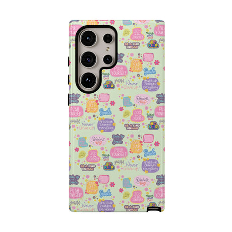 Good Vibes Only Protective Phone Case  Shockproof Slim Aesthetic Motivational Quote Cover, Positive Affirmation Gift for Mom, Teens & Besties | iPhone & Galaxy