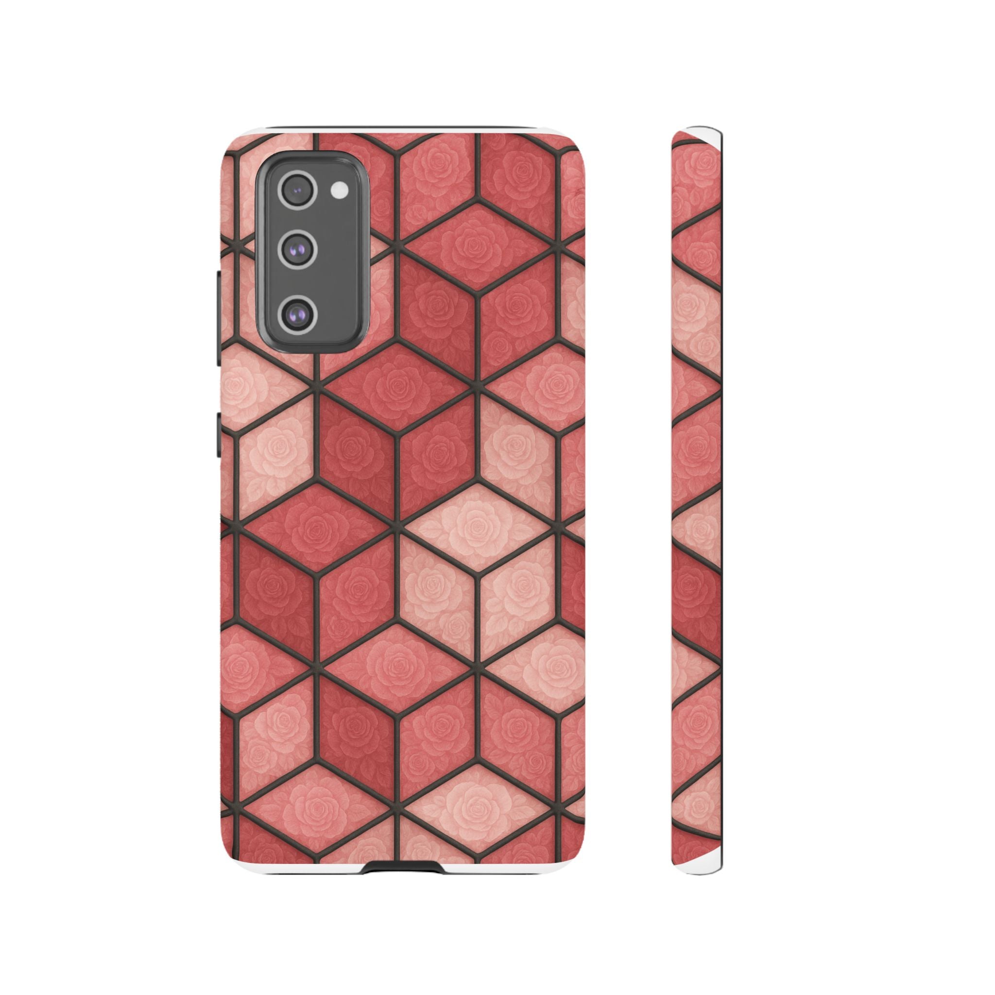 Geometric Stained Glass Illusion Phone Case Colorful Abstract Art, Aesthetic Protective Cover for iPhone, Samsung & Google, Unique Gift Idea Mom