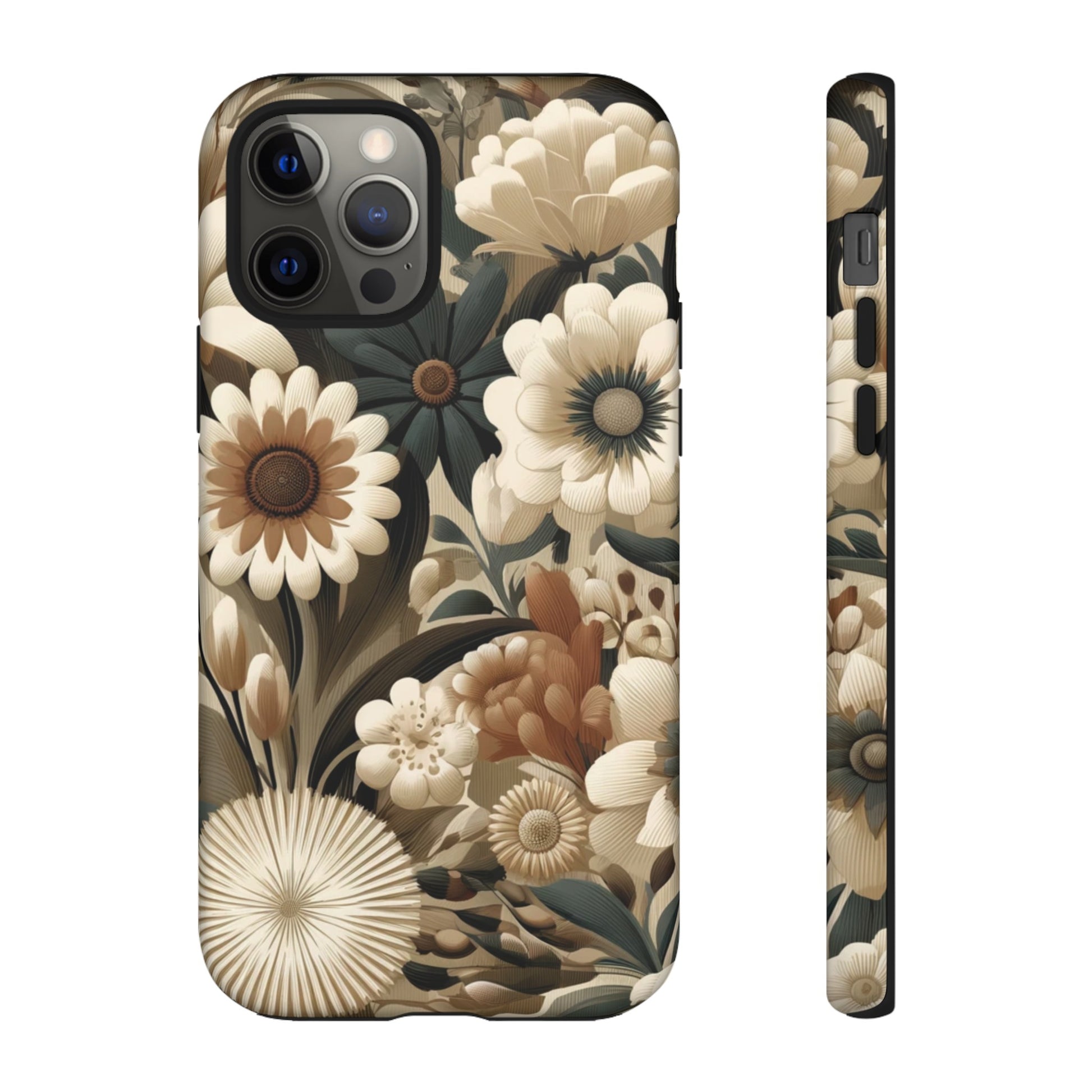 Mid-century Modern Floral Phone Case Durable for iPhone Samsung Gift iPhone 15, 14, 13 Samsung Pixel Gift for Mom Accessory Gift for Her