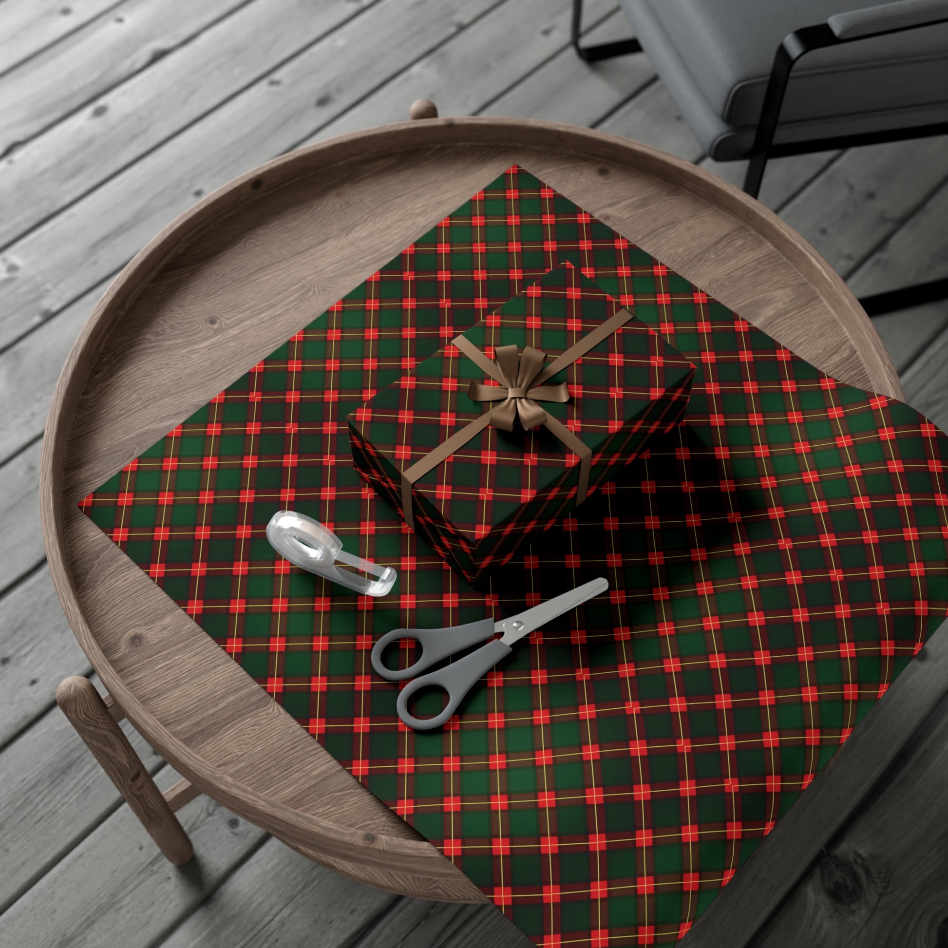 Festive Red & Green Plaid Wrapping Paper - Classic Holiday Gift Wrap for Christmas Presents, Adds Seasonal Charm, Premium Quality Wrapping for All Gifts - MRSBYVALLE