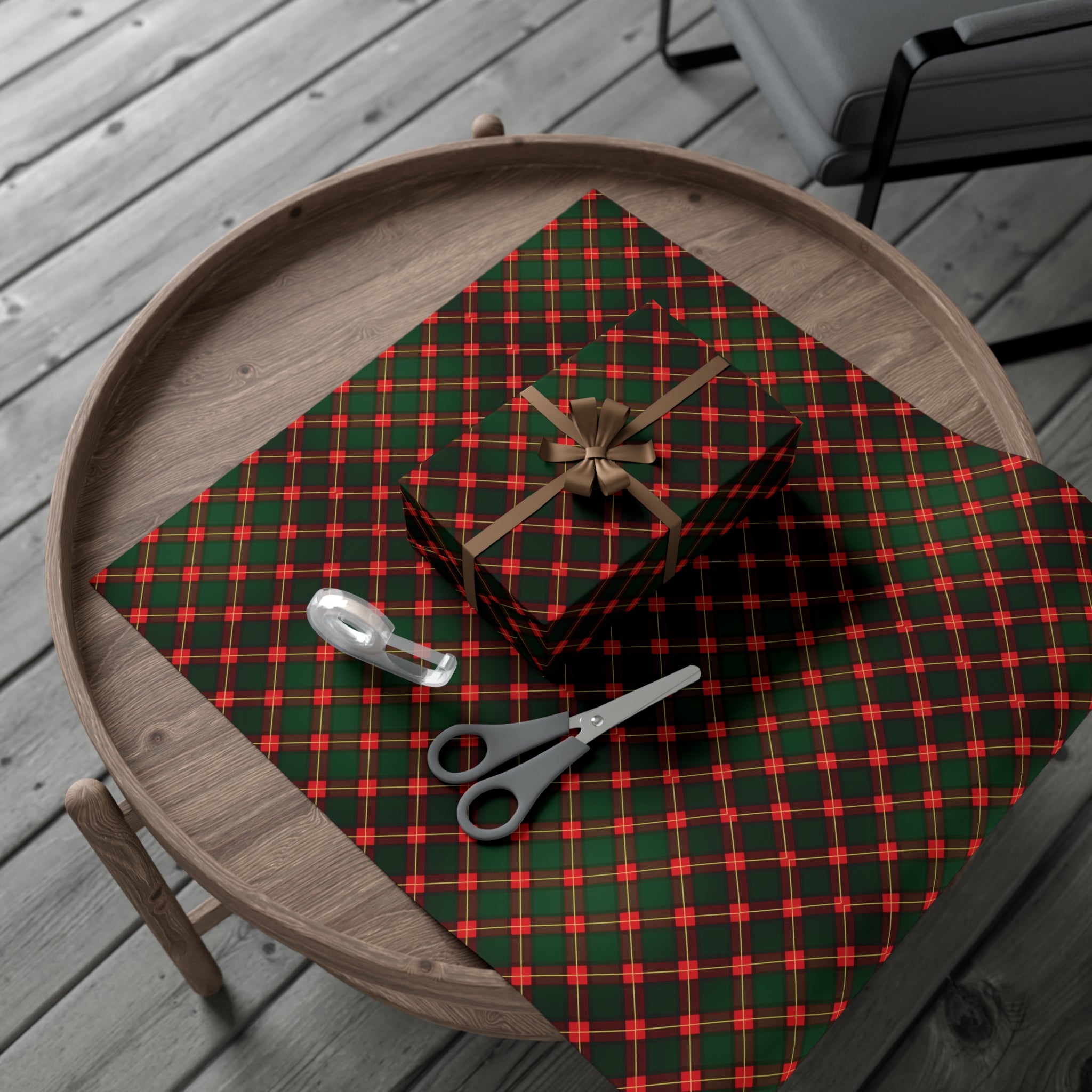 Festive Red & Green Plaid Wrapping Paper - Classic Holiday Gift Wrap for Christmas Presents, Adds Seasonal Charm, Premium Quality Wrapping for All Gifts - MRSBYVALLE
