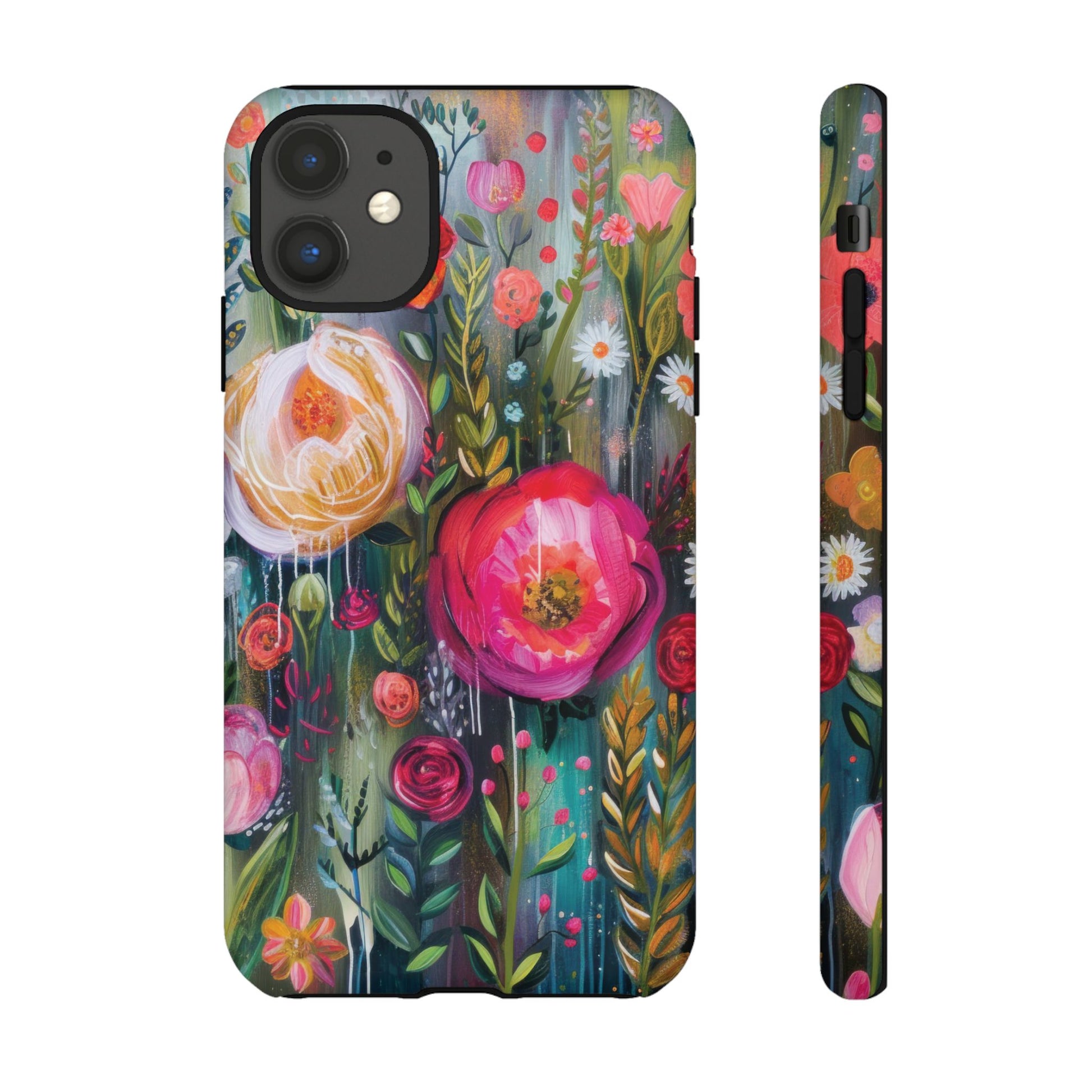 Watercolor Boho Floral Phone Case for iPhone 16 15 14 13 12  21 23 Samsung, and Pixel | Stylish Protective Cover Gift for Her Perfect for Floral Lover - MRSBYVALLE