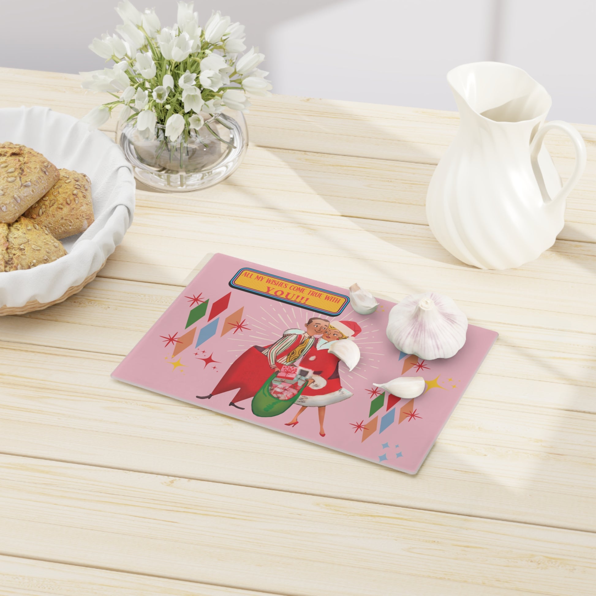 Glass Cutting Board Retro 50s Retro Elegance1950s Franciscan Diamond Starburst Kitschy Christmas Vintage MCM Kitchen Decor with Elegant Design, Housewarming, New House Gift - MRSBYVALLE
